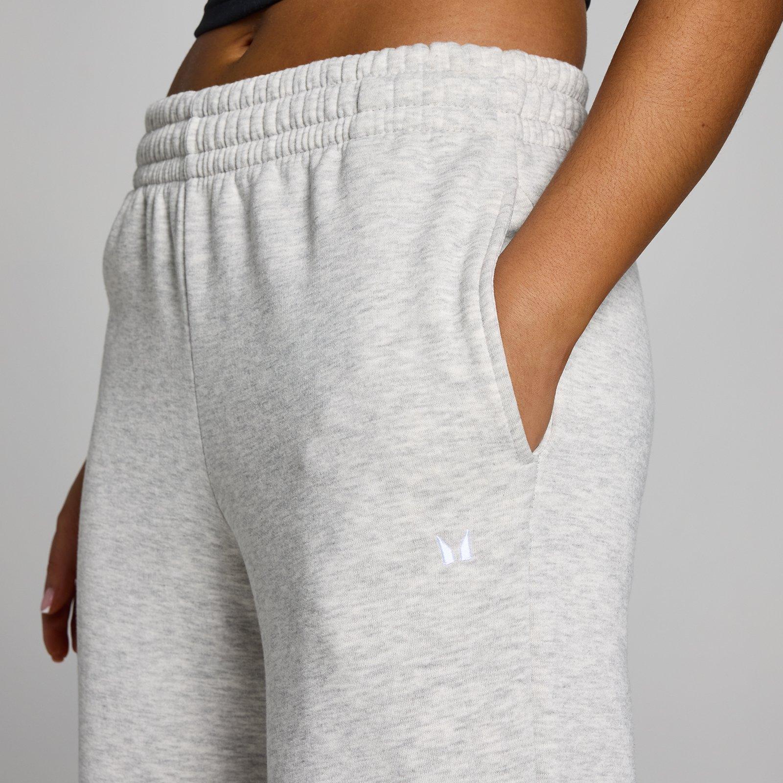 Grey Marl - MyProtein - Women's Basics Fleece Straight Leg Tracksuit Bottoms - 4