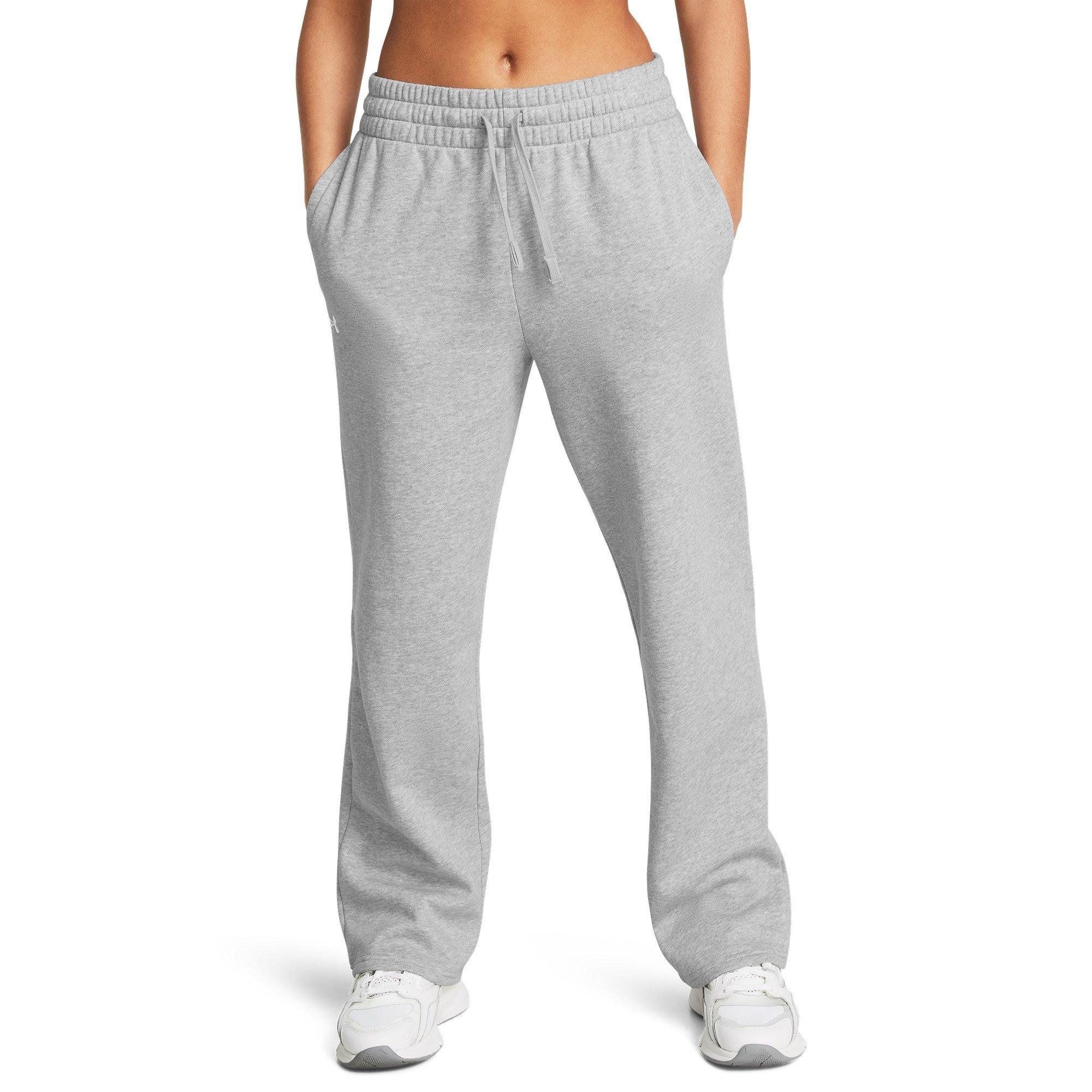 Grijs/Wit - Under Armour - Ua Rival Flc Straight Pant Joggers Womens - 3