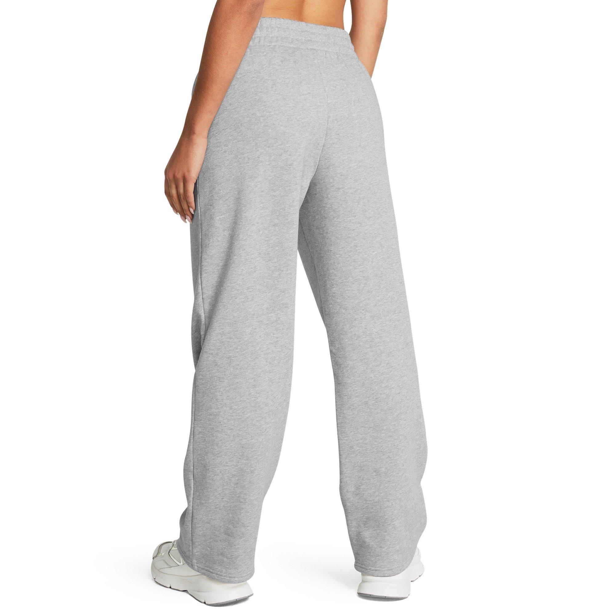 Grijs/Wit - Under Armour - Ua Rival Flc Straight Pant Joggers Womens - 4