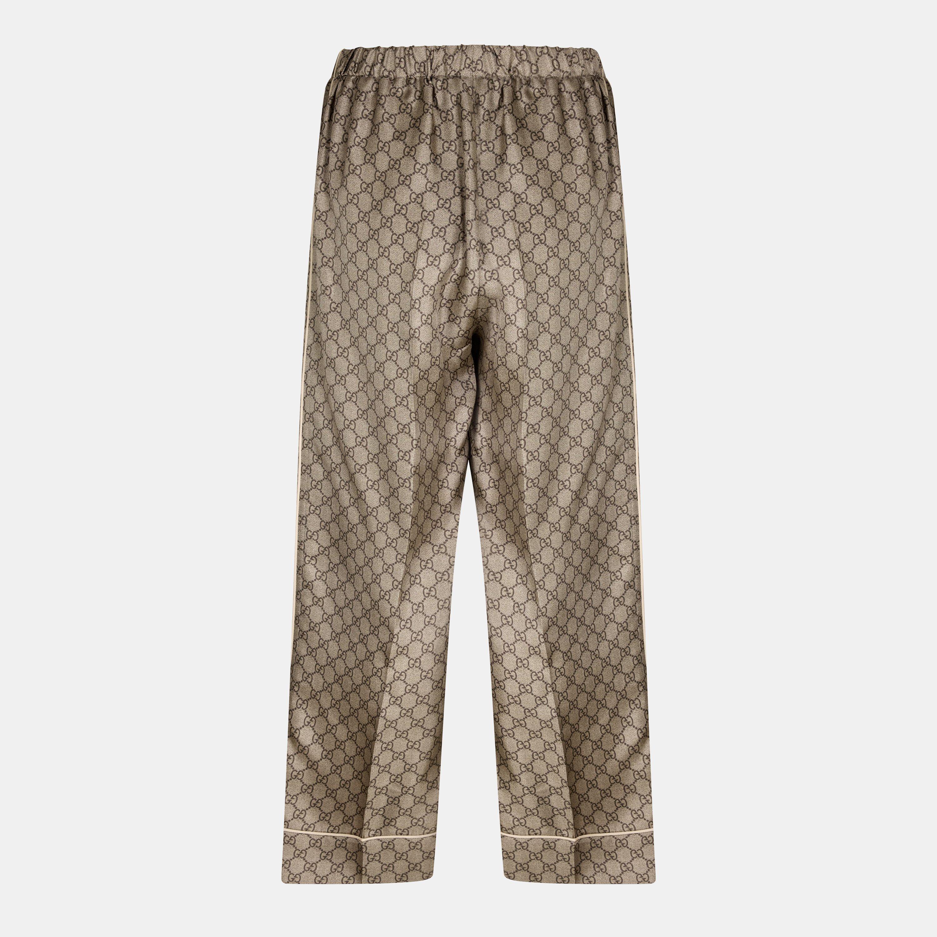 Camel/Mix - Gucci - Women's Wide Leg Trousers - 2