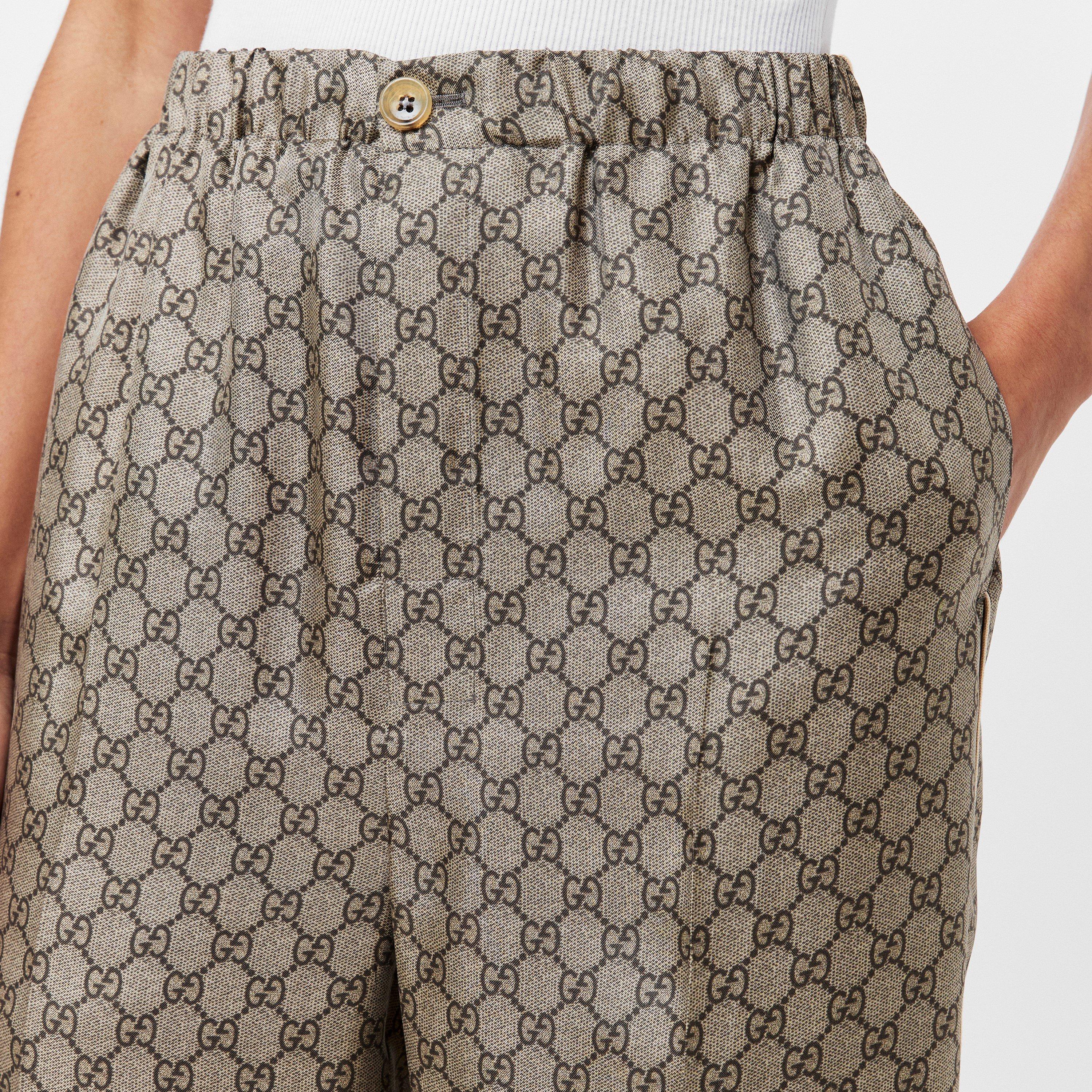 Camel/Mix - Gucci - Women's Wide Leg Trousers - 5