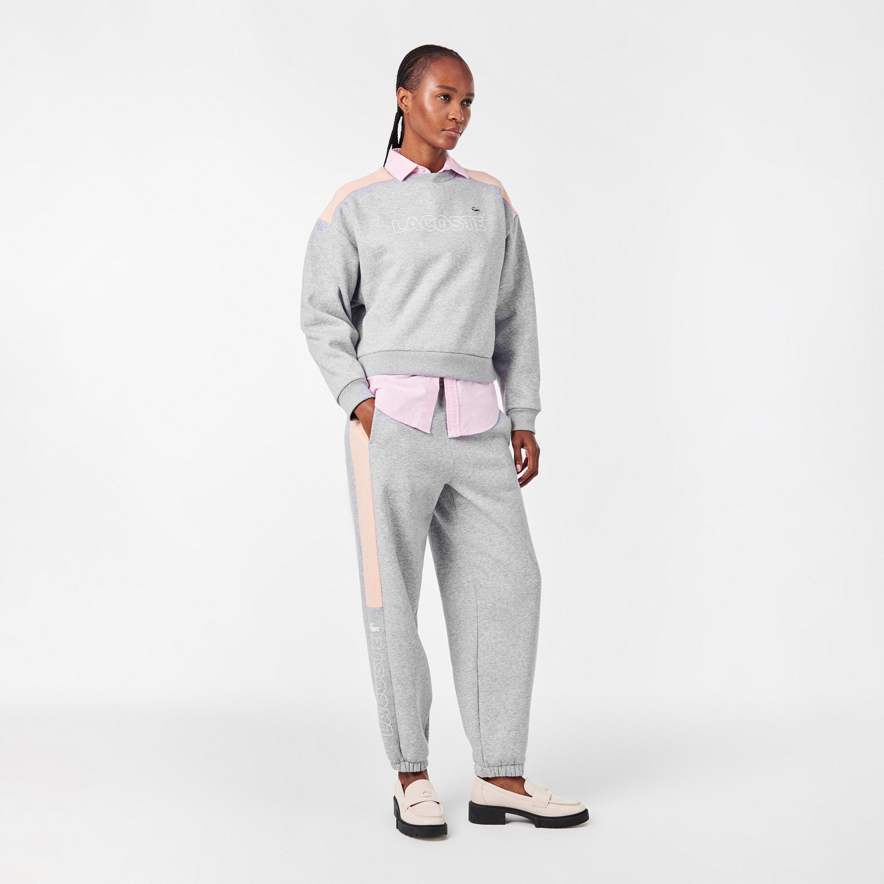 Silver Ch/Nidus - Lacoste - Women's Open Hem Fleece Joggers - 6