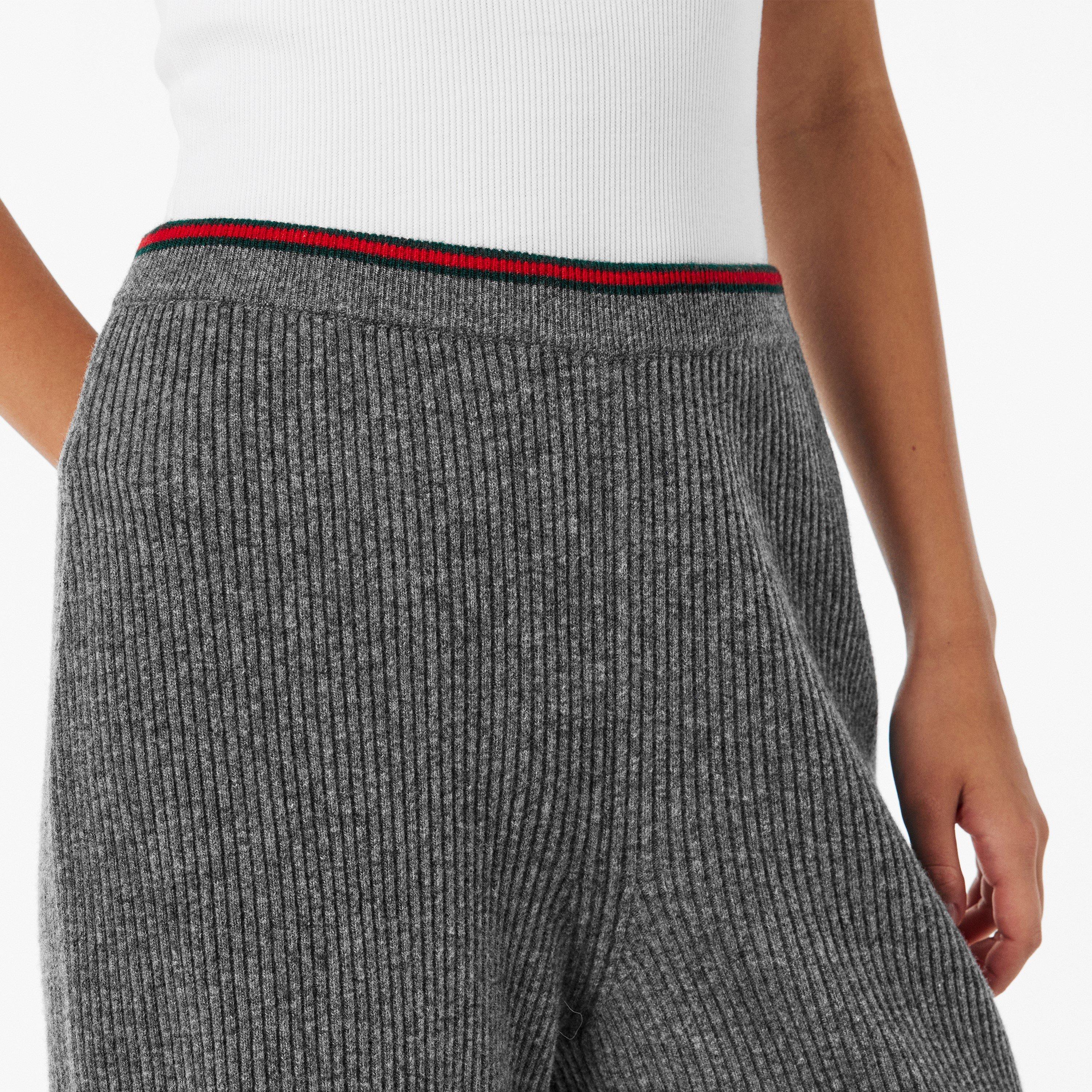 Dark Grey - Gucci - Women's Wide Leg Trousers - 5