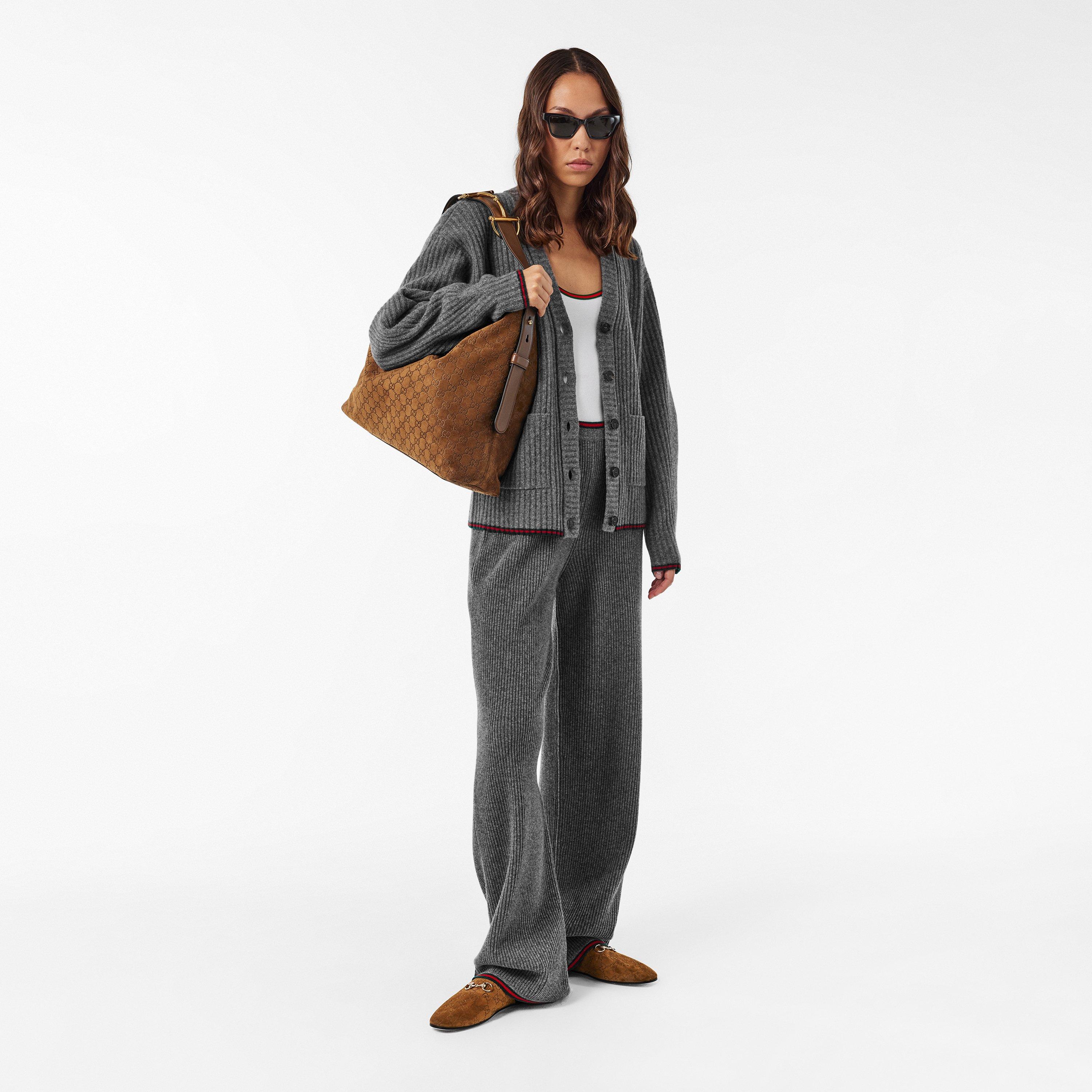 Dark Grey - Gucci - Women's Wide Leg Trousers - 6