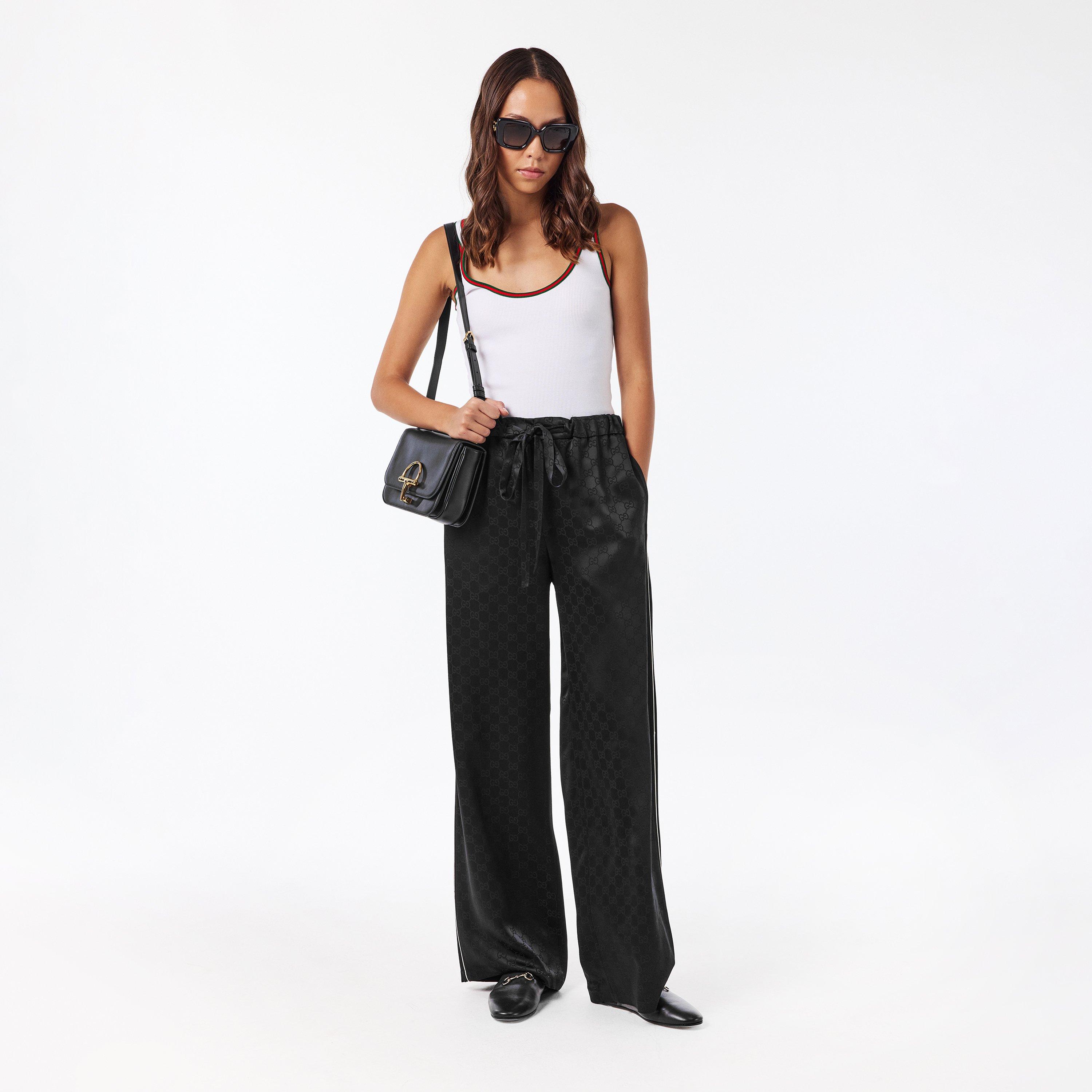 Black/Mix - Gucci - Women's Wide Leg Trousers - 6