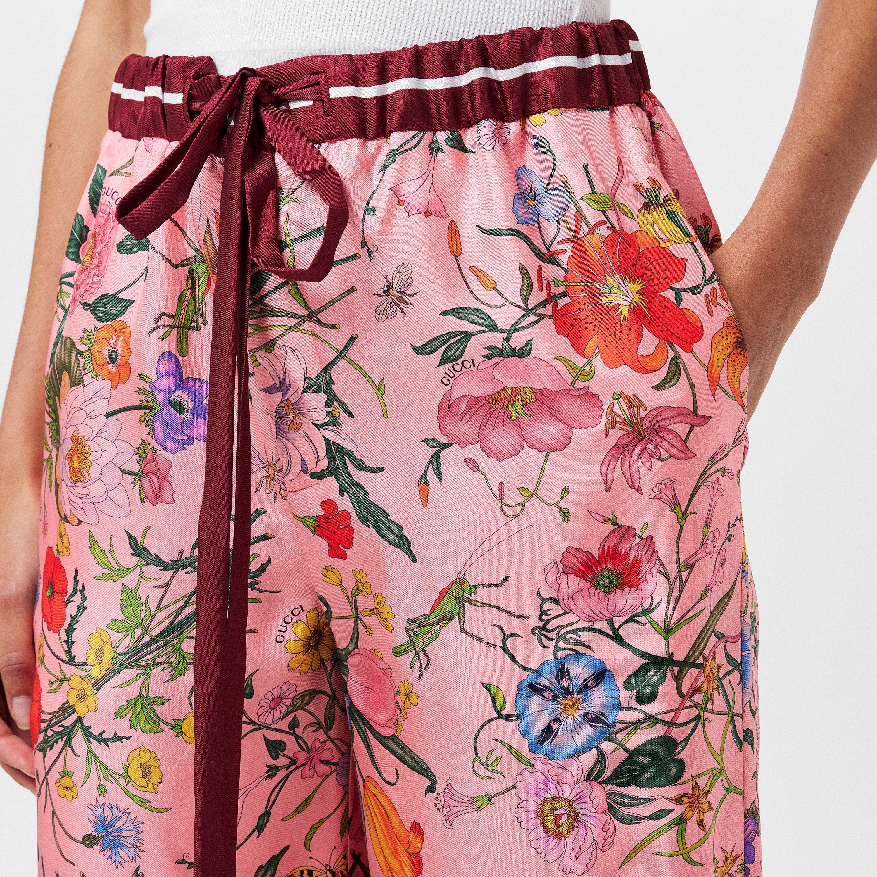 Pink/Ancora - Gucci - Women's Wide Leg Trousers - 5