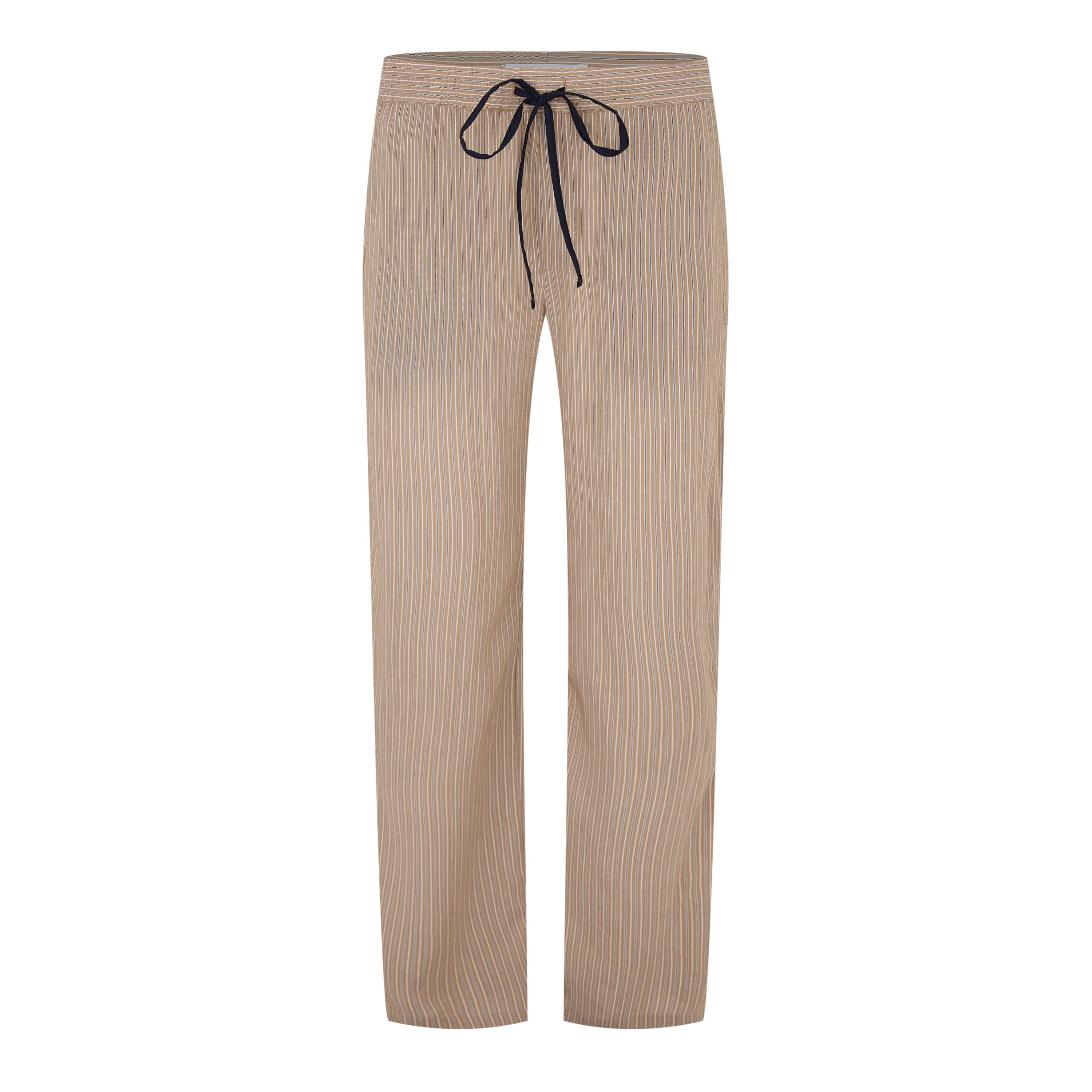 Victoria Beckham Pinstripe Pleated Trousers - Tobacco Midnght - Size UK 6