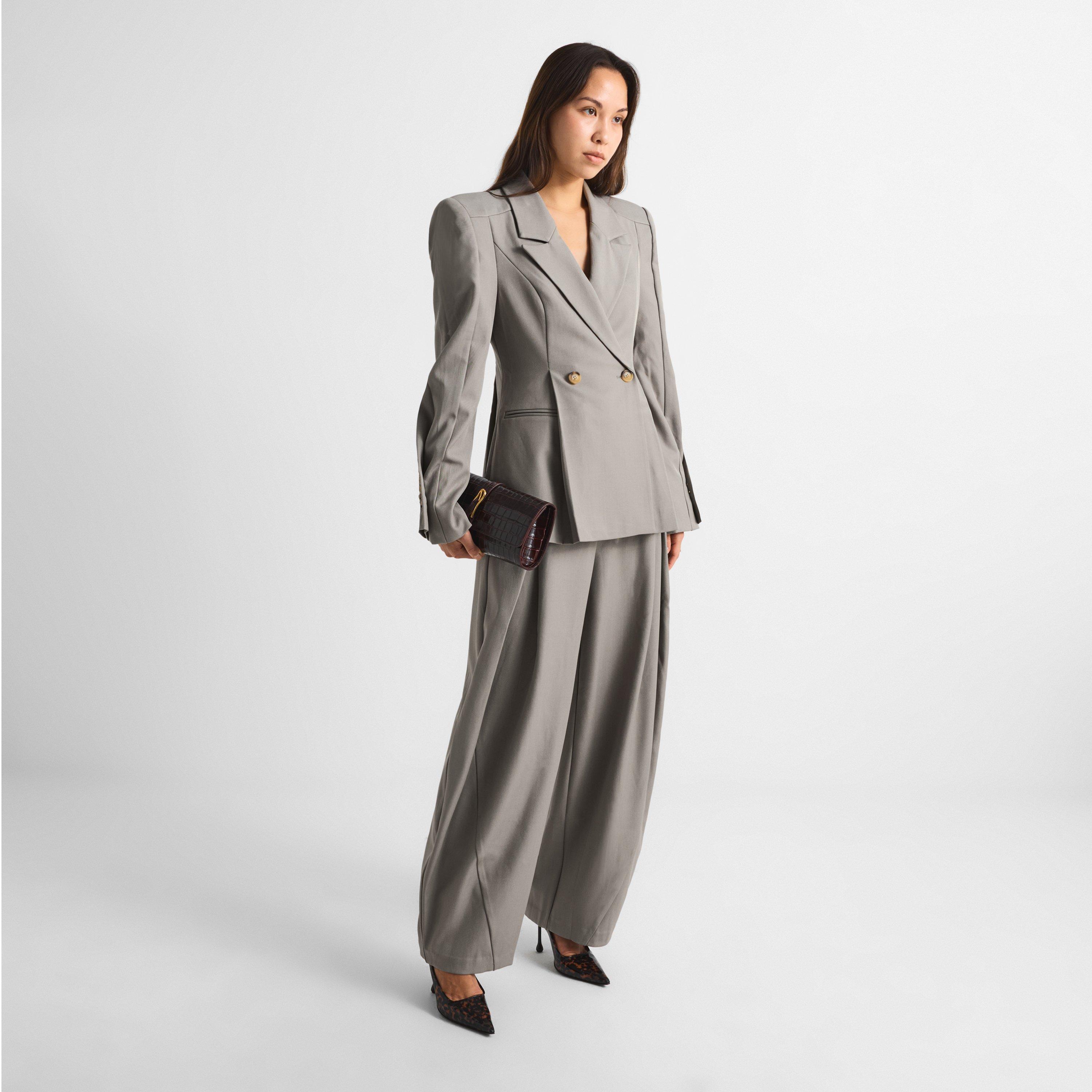 Grey - The Couture Club - Couture Pleat Trs Ld64 - 6