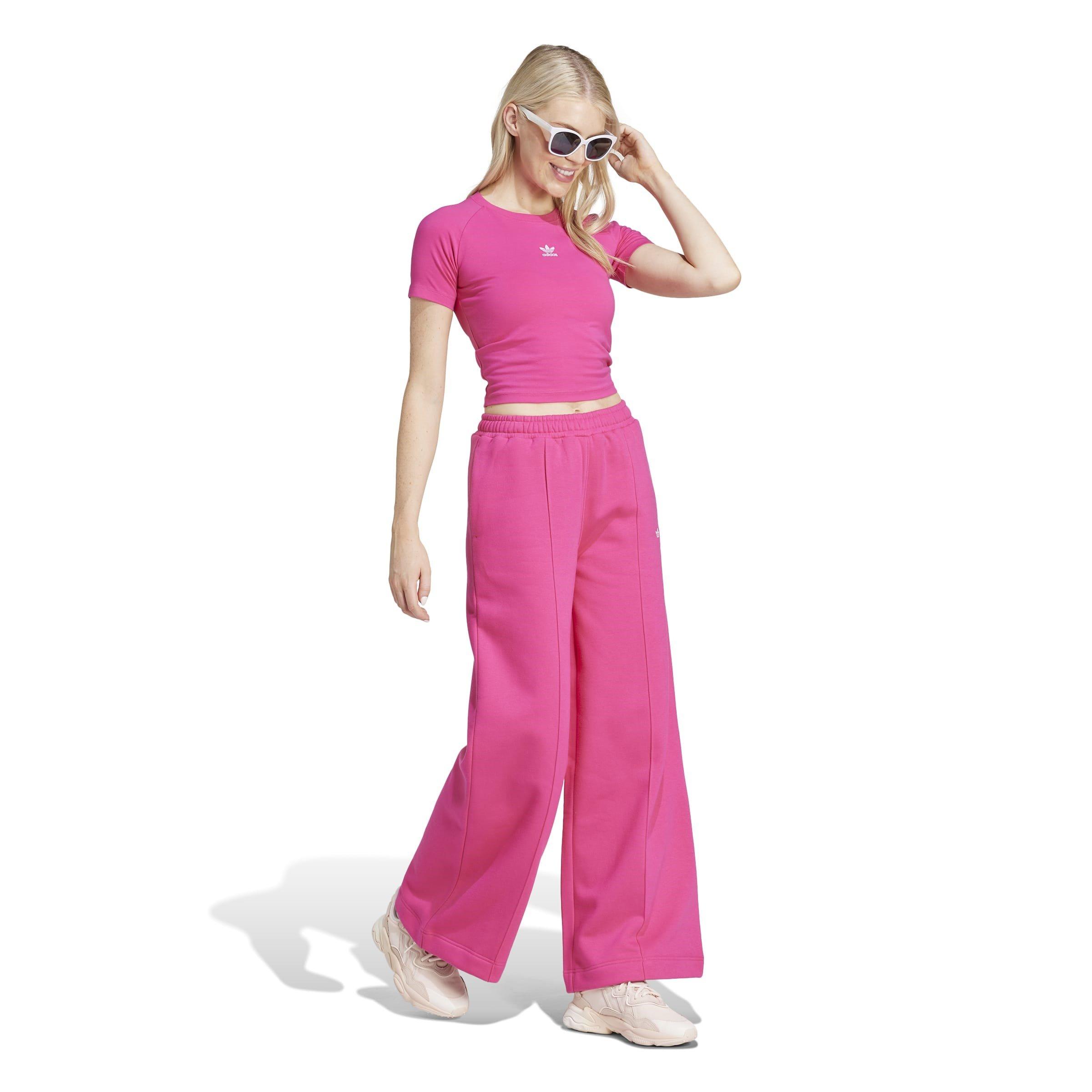 Pink - adidas Originals - Wide Leg Trousers - 4