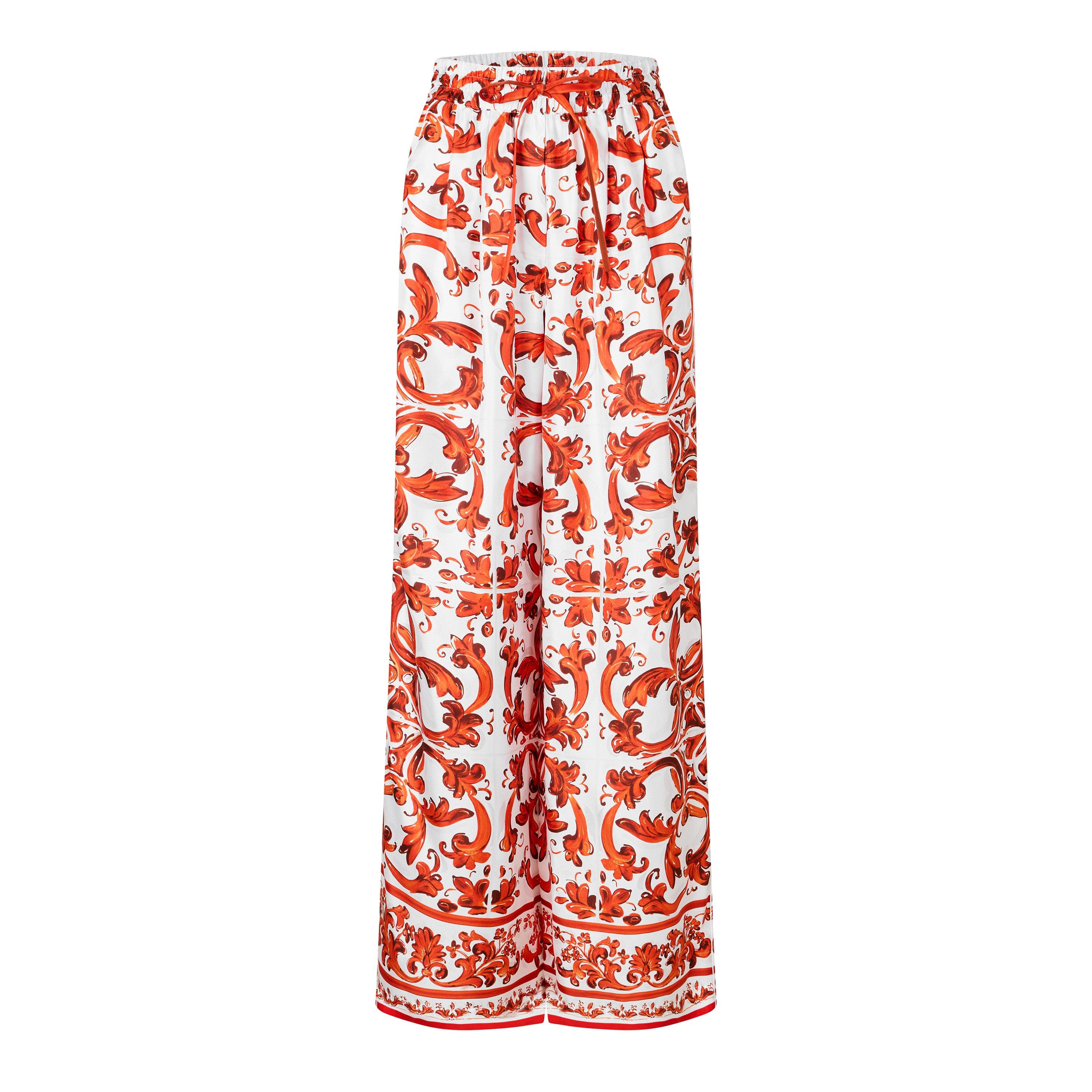 Varante Abbnata - Dolce and Gabbana - DG Silk Wide Leg Trs Ld63 - 1