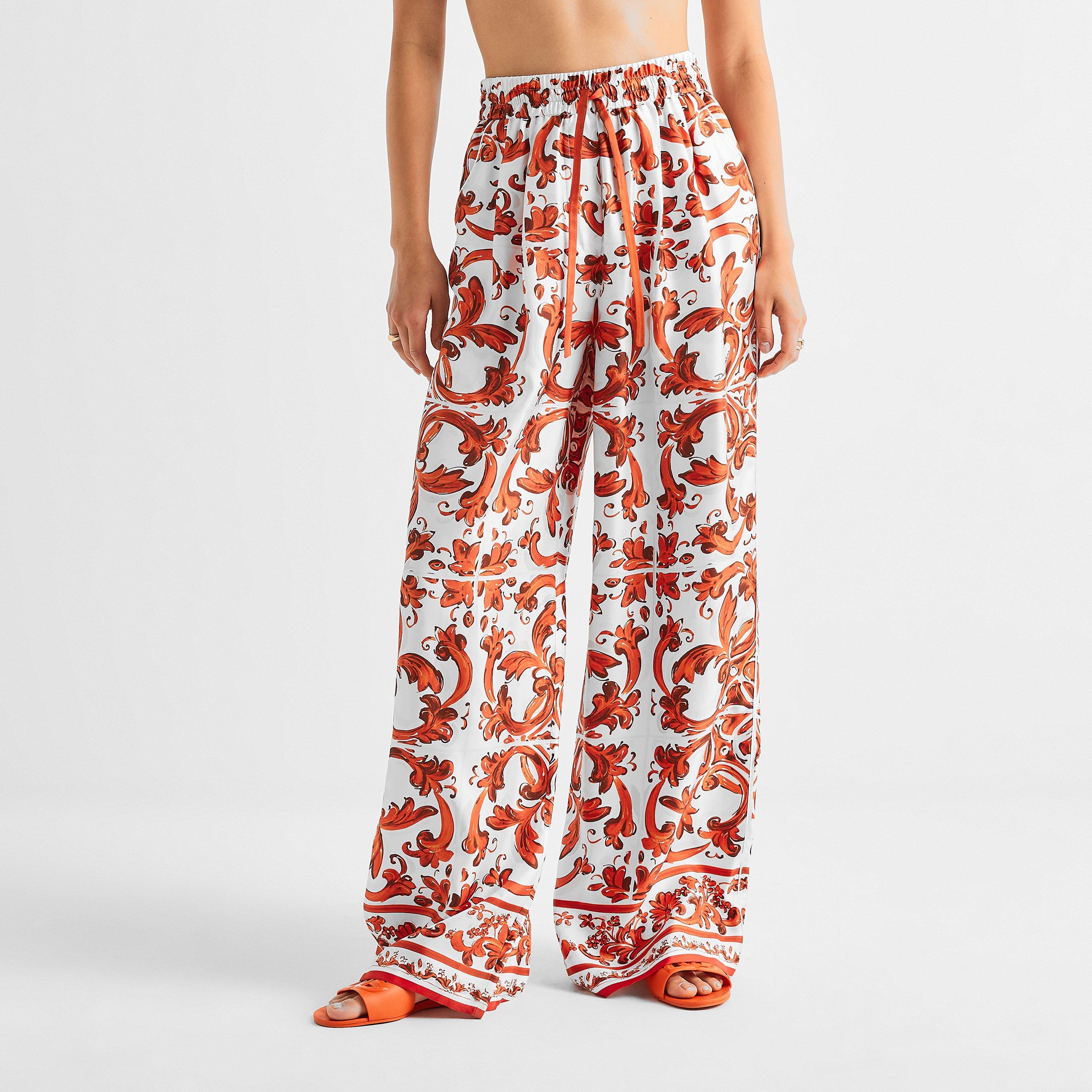 Varante Abbnata - Dolce and Gabbana - DG Silk Wide Leg Trs Ld63 - 3