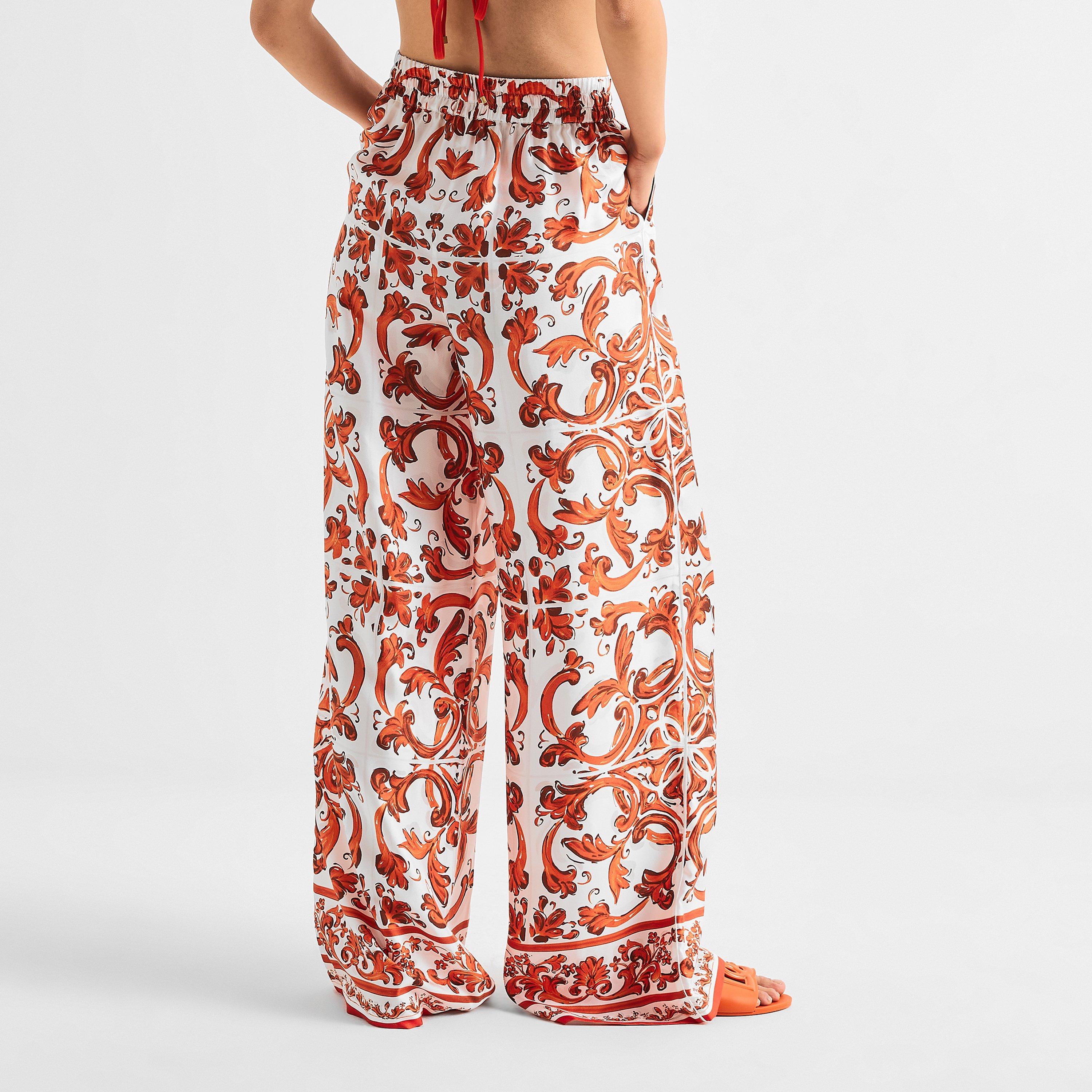 Varante Abbnata - Dolce and Gabbana - DG Silk Wide Leg Trs Ld63 - 4