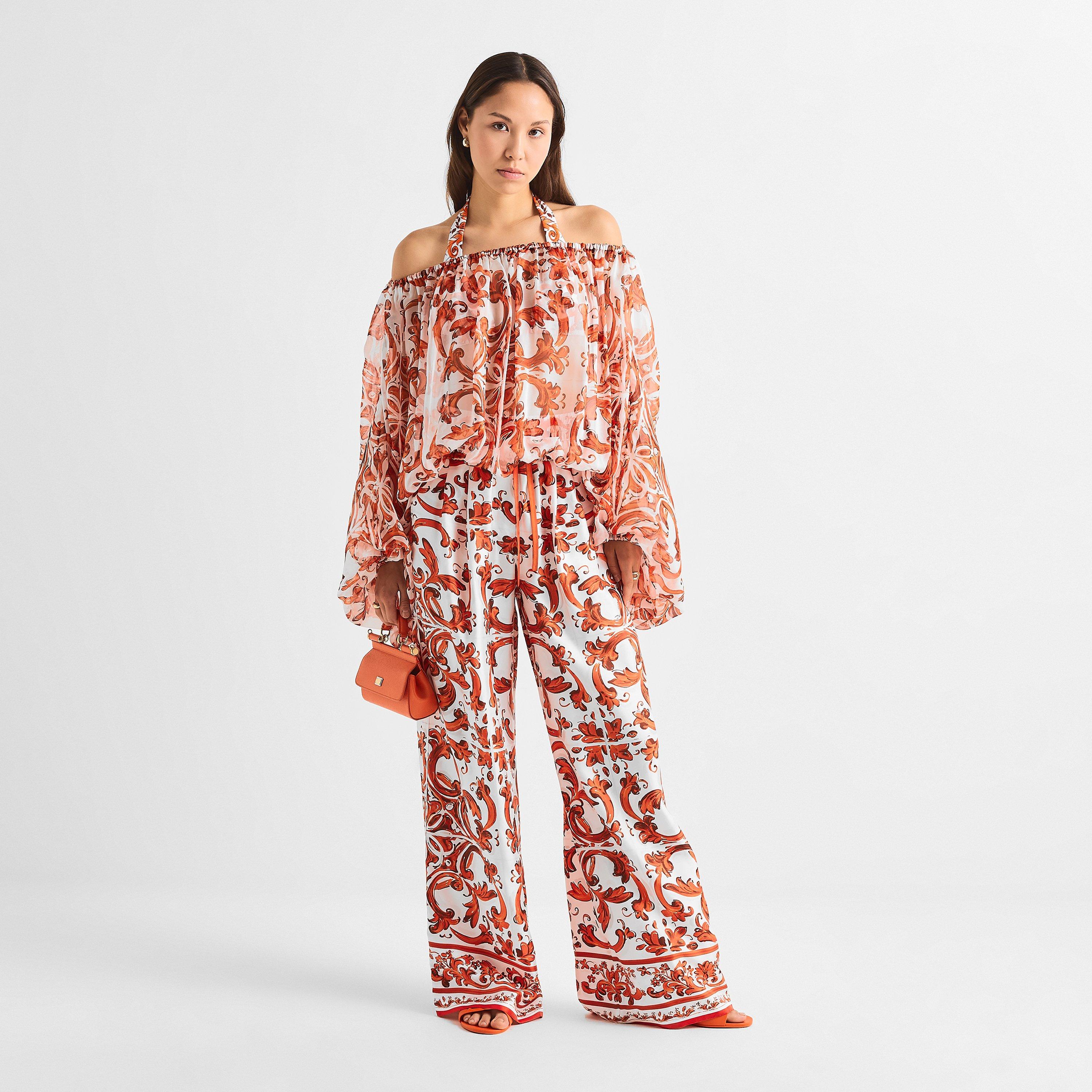 Varante Abbnata - Dolce and Gabbana - DG Silk Wide Leg Trs Ld63 - 6