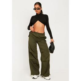 Missy Empire Parachute Cargo Pants