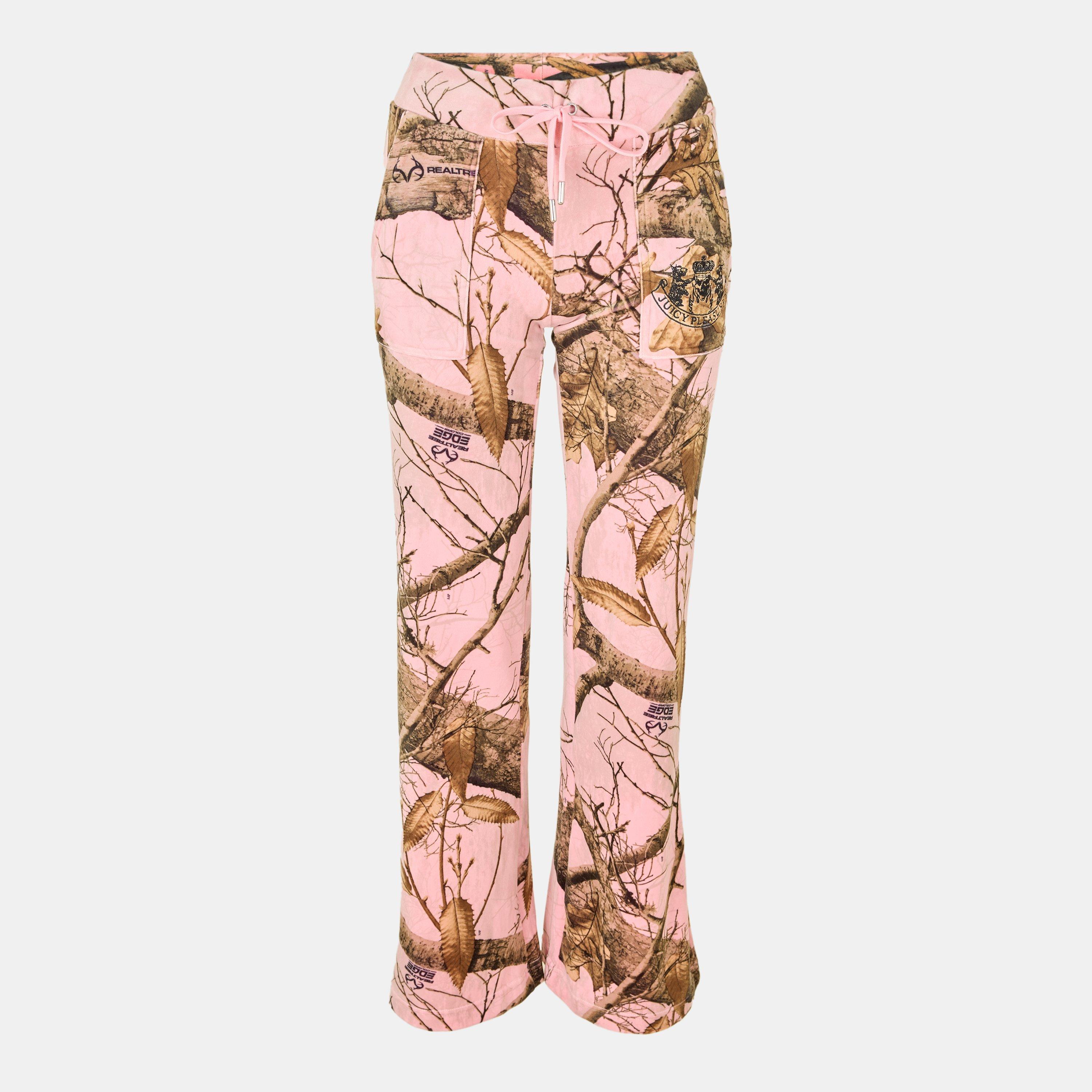 Pleasures X Juicy Couture Realtree Velour Track Pants - Pink Edge - Size 14 (L)
