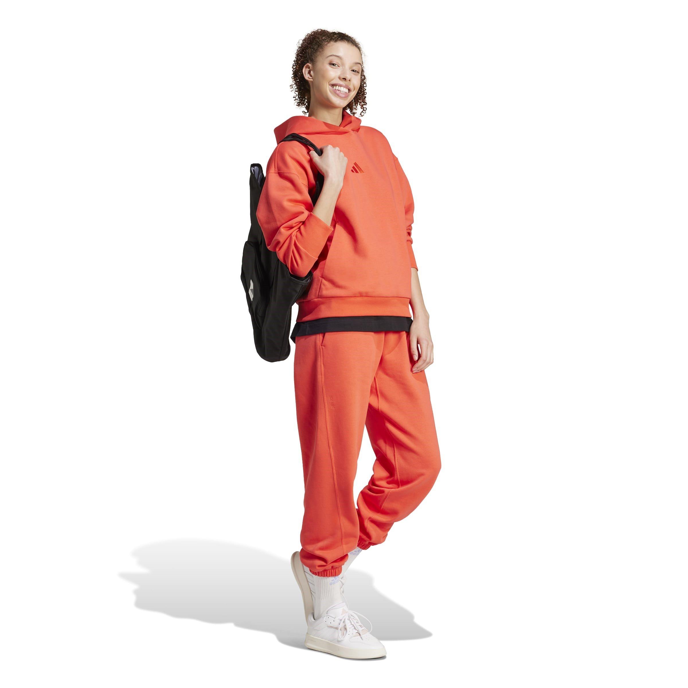Sjajno crvena - adidas - ALL SZN Fleece Loose Joggers Womens - 4