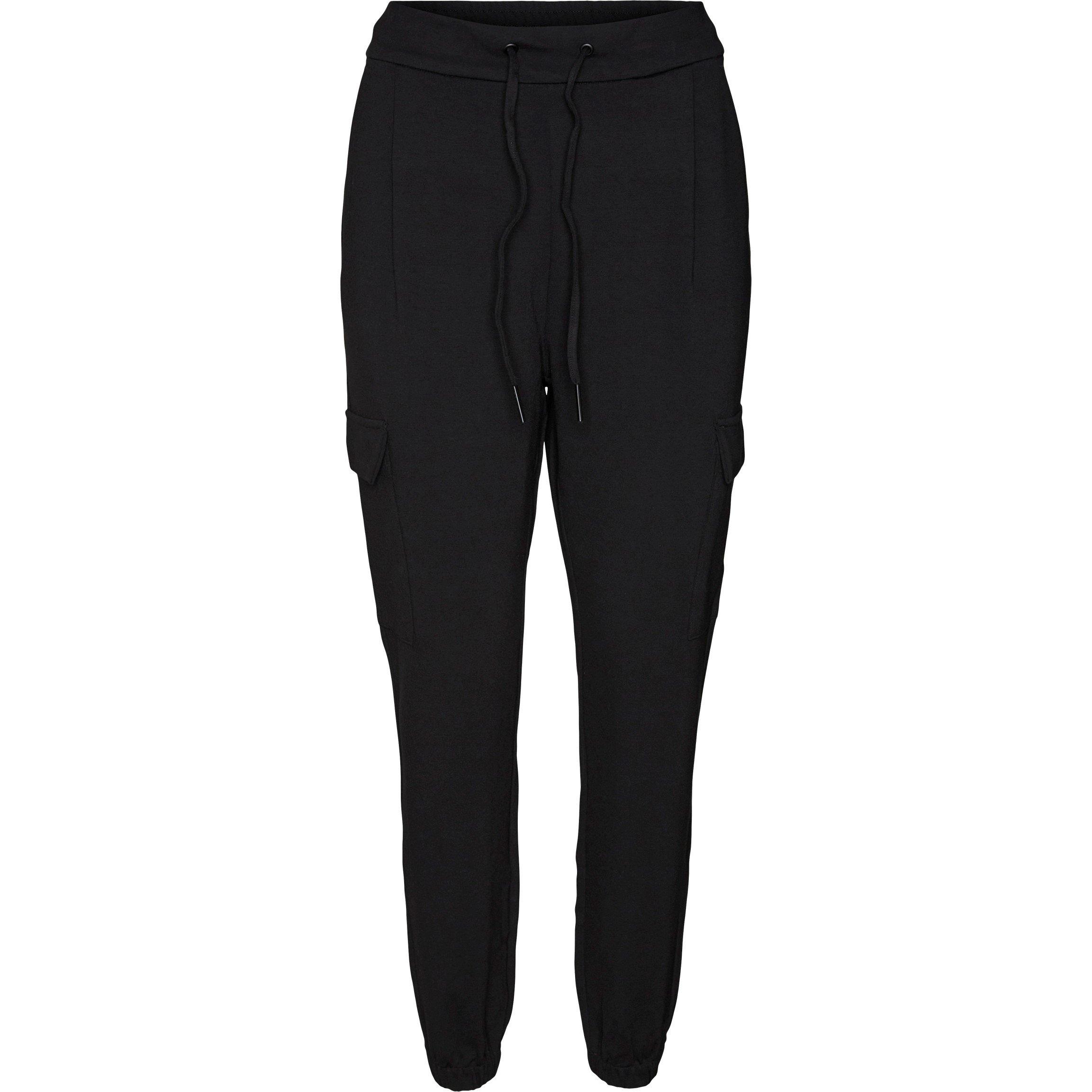 Black - Vero Moda - Women's Knitted Cargo Trousers - 5