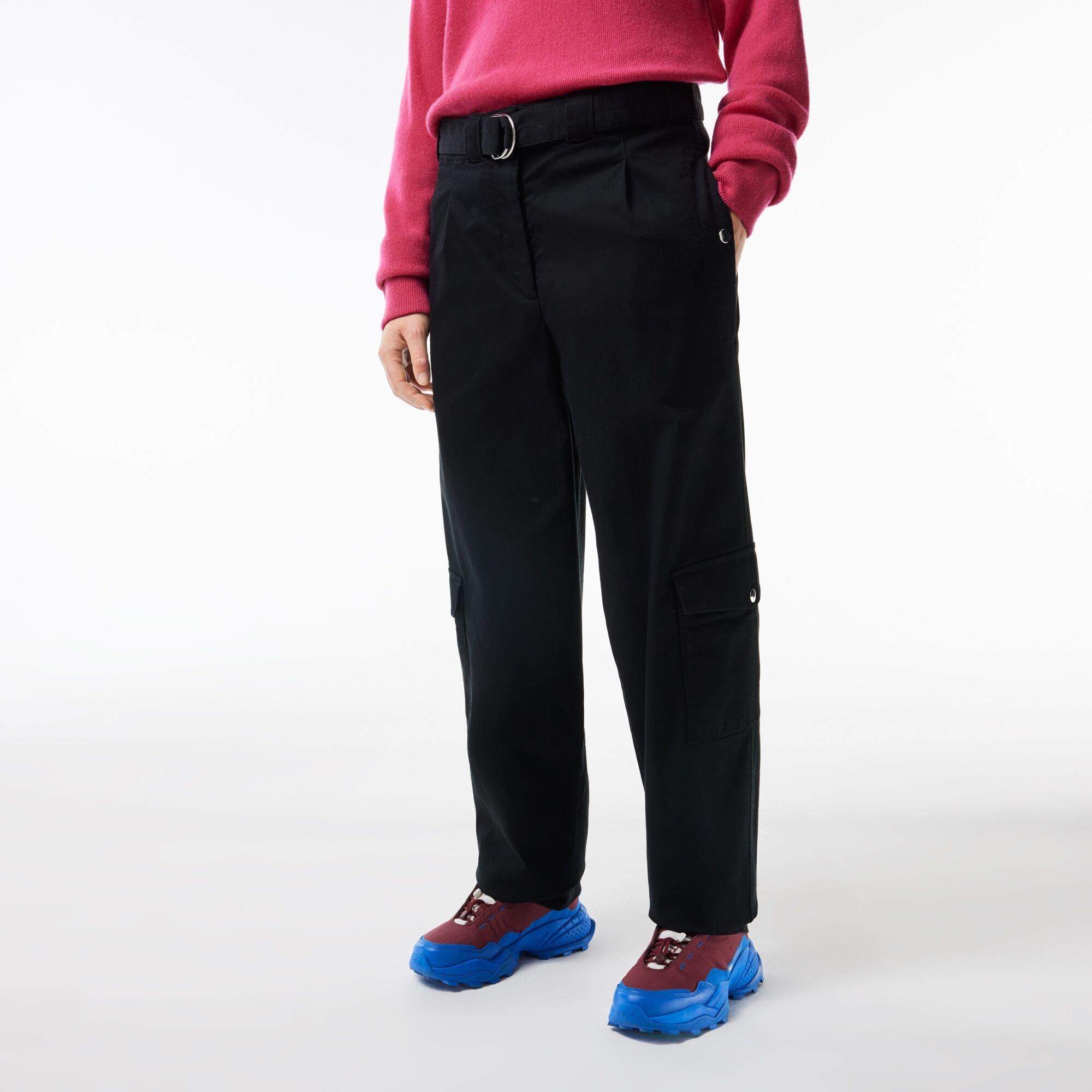Black - Lacoste - Women's Cargo Trousers - 1