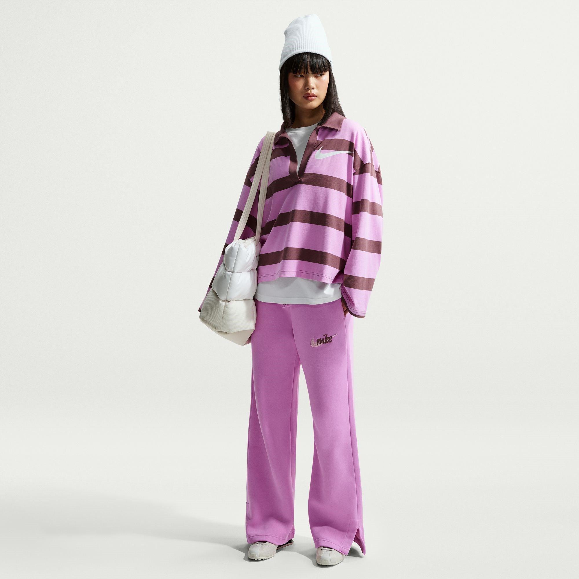 Light Magenta - Nike - Women's Open Hem Fleece Jogging Bottoms - 7