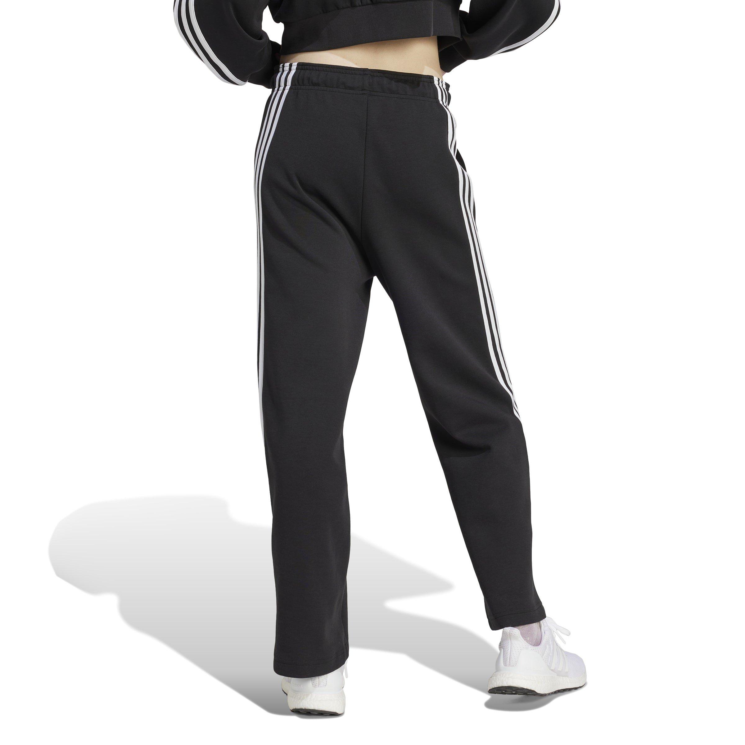 Schwarz/Weiß - adidas - Future Icons 3-Stripes Open Hem Joggers Womens - 3