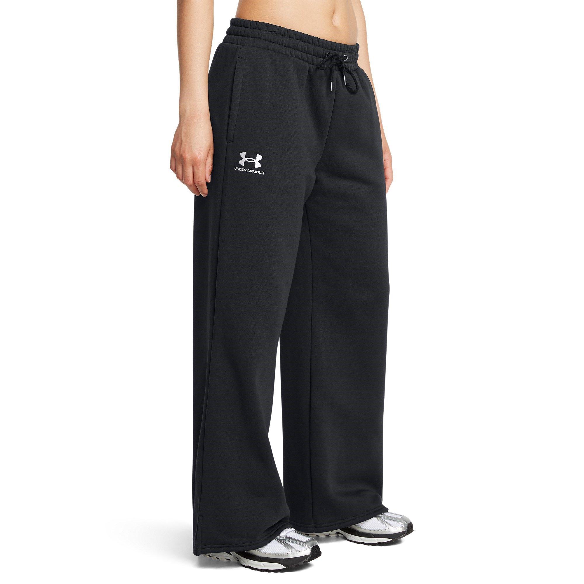 Black - Under Armour - Icon Wide Leg Open Hem Fleece Jogger - 2