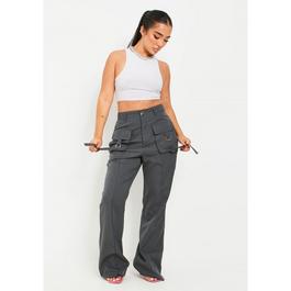 Missy Empire Pocket Detail Straight Leg Cargo Trousers