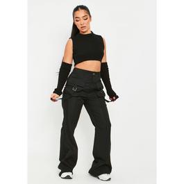 Missy Empire Pocket Detail Straight Leg Cargo Trousers