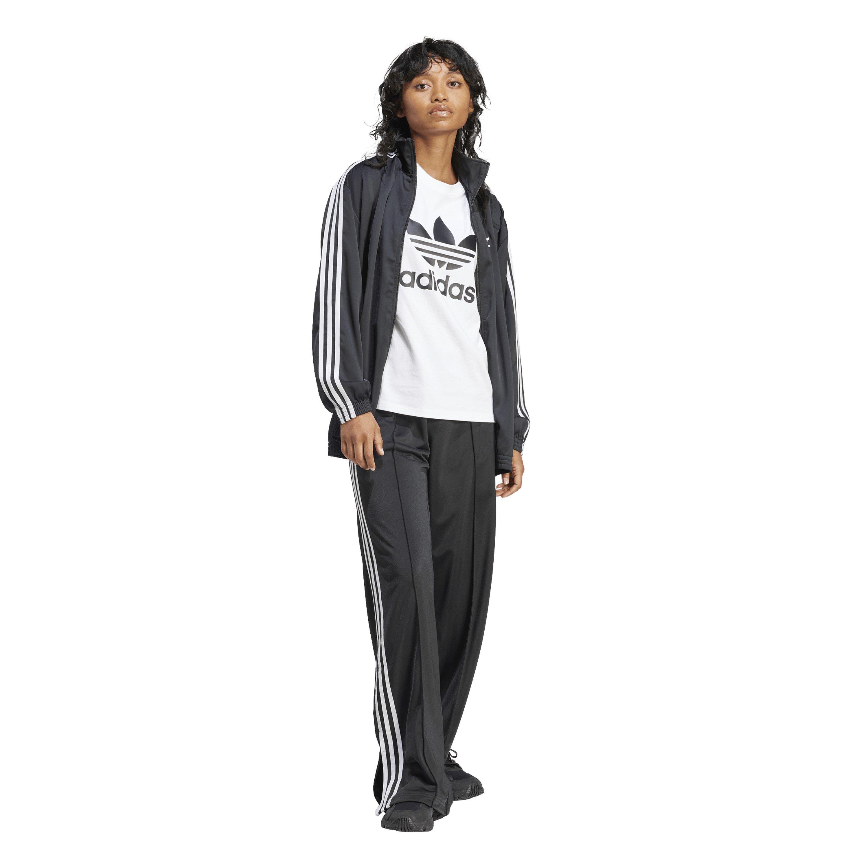 Black/White - adidas Originals - Women's Firebird Open Hem Woven Joggers - 6