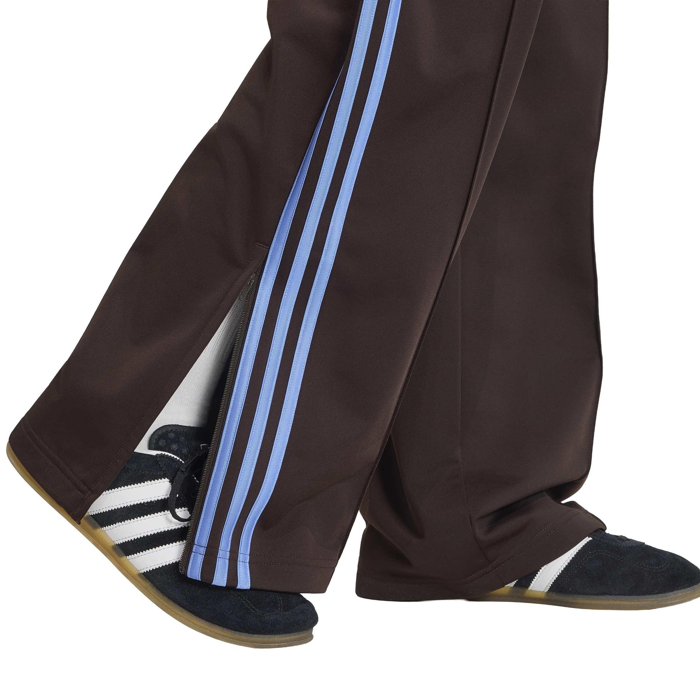 Coffee/Blue - adidas Originals - Women's Firebird Open Hem Woven Joggers - 5