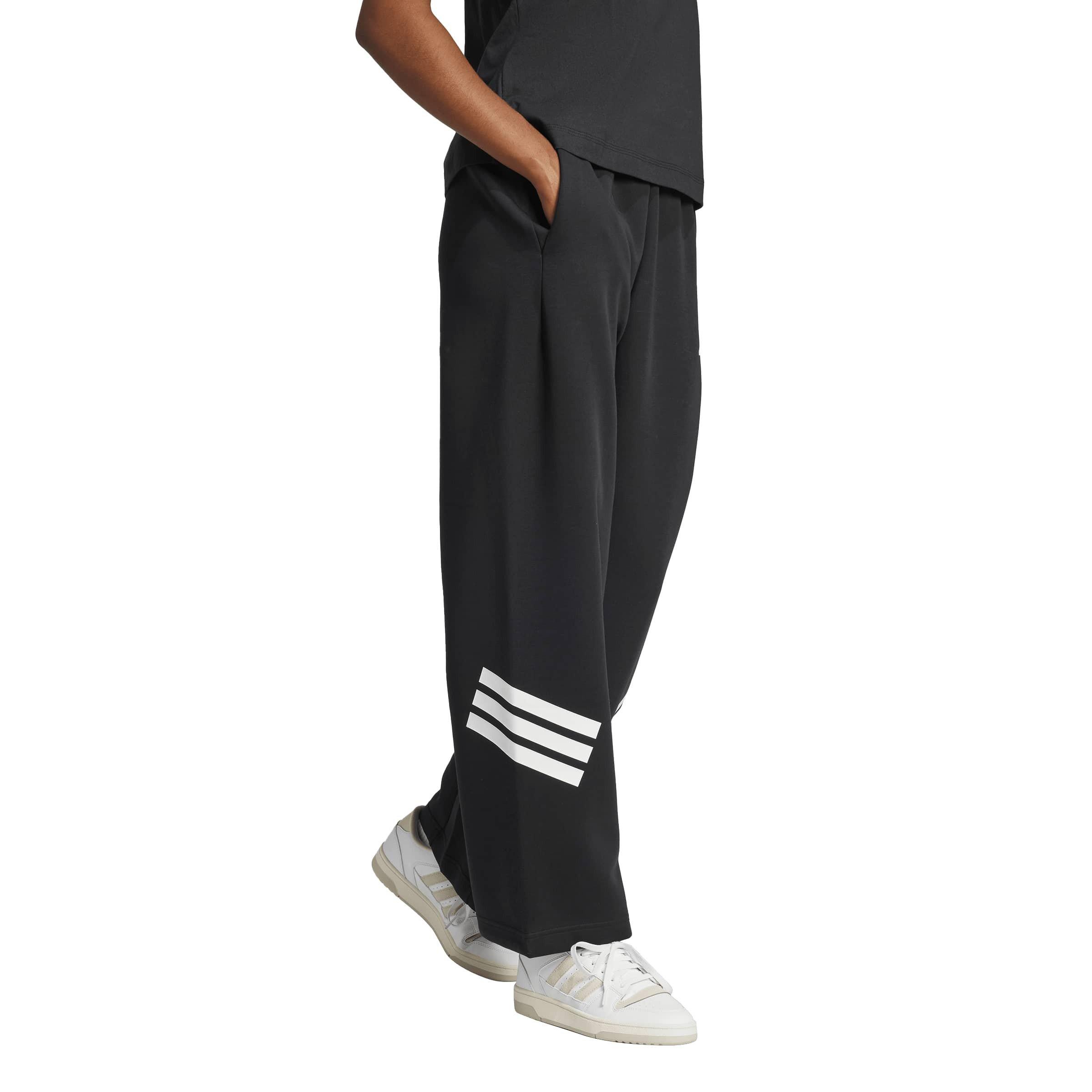 Crna - adidas - Women's Open Hem Fleece Joggers - 6