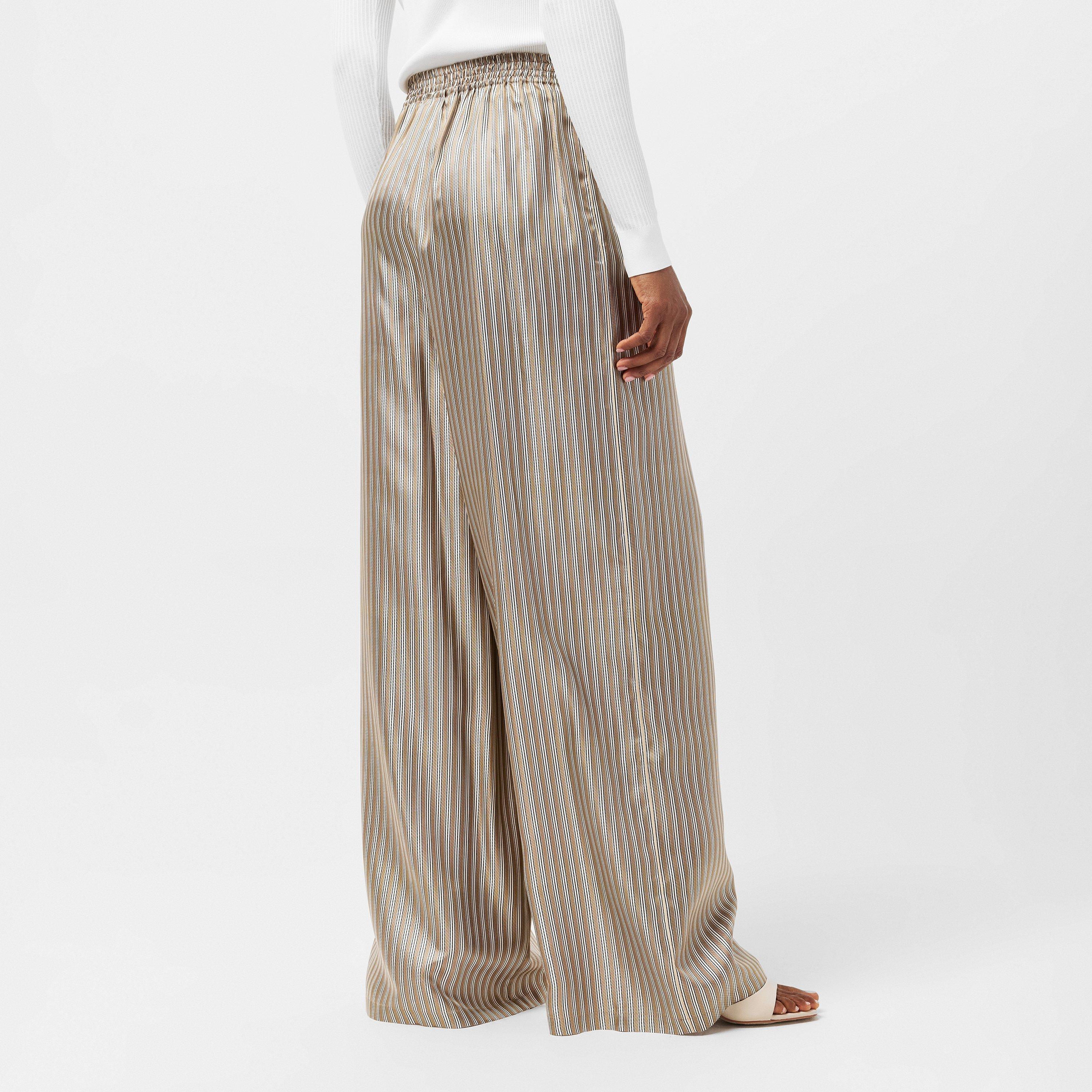 Hazelnut - Max Mara - Women's Wide Leg Trousers - 4