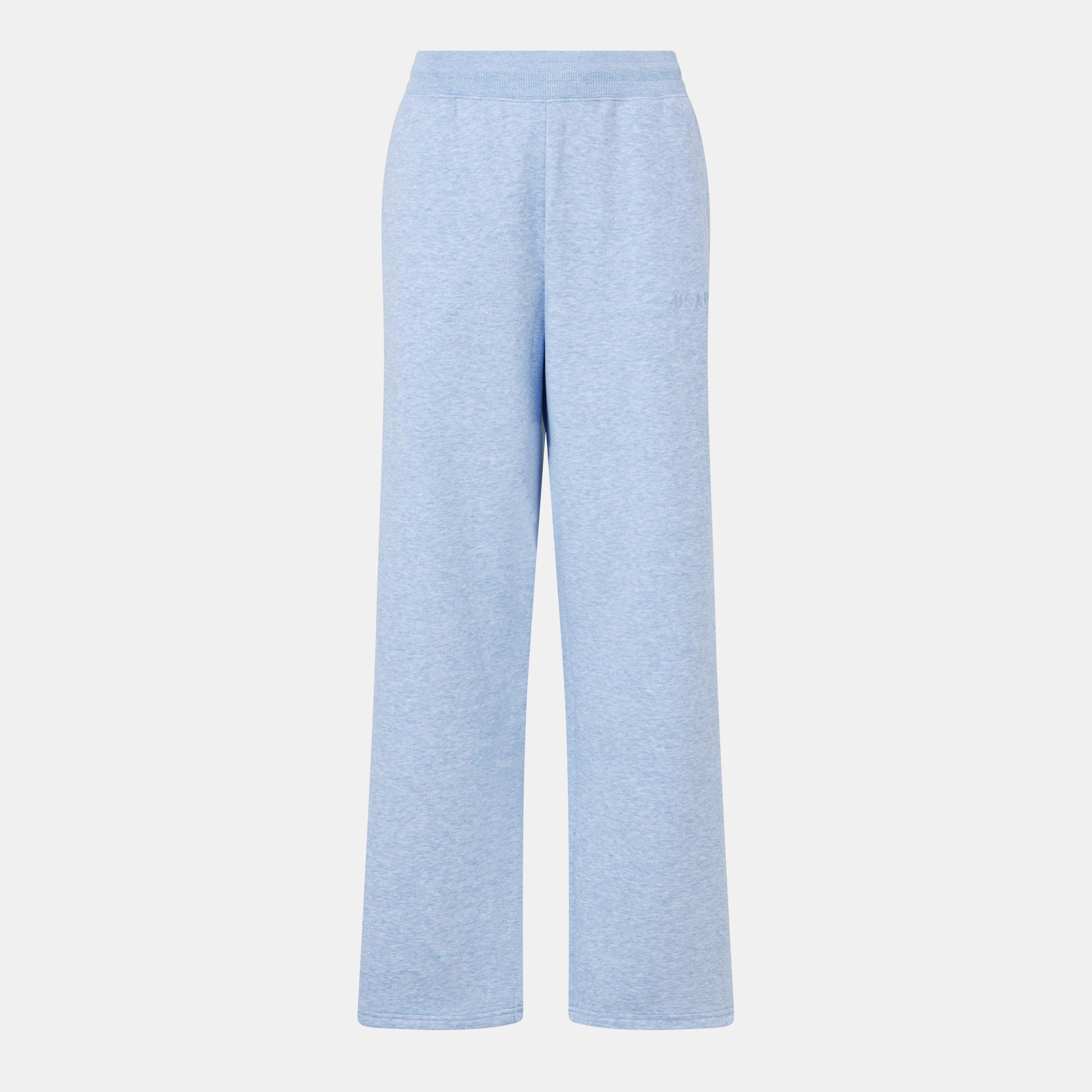 Usa Pro Women's Open Hem Fleece Joggers - Blue Marl - 12 (40)