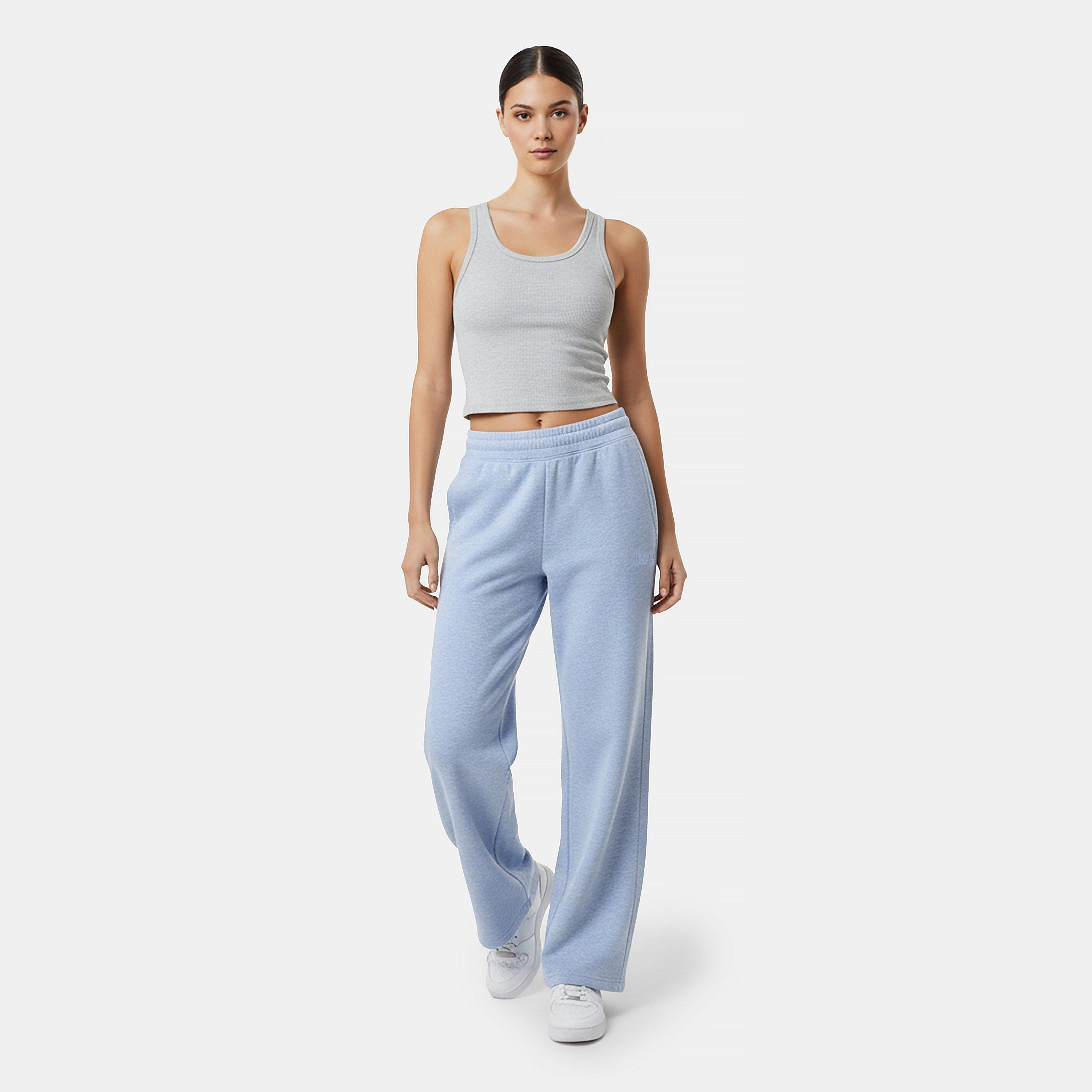 Blue Marl - USA Pro - Womens Open Hem Fleece Joggers - 5