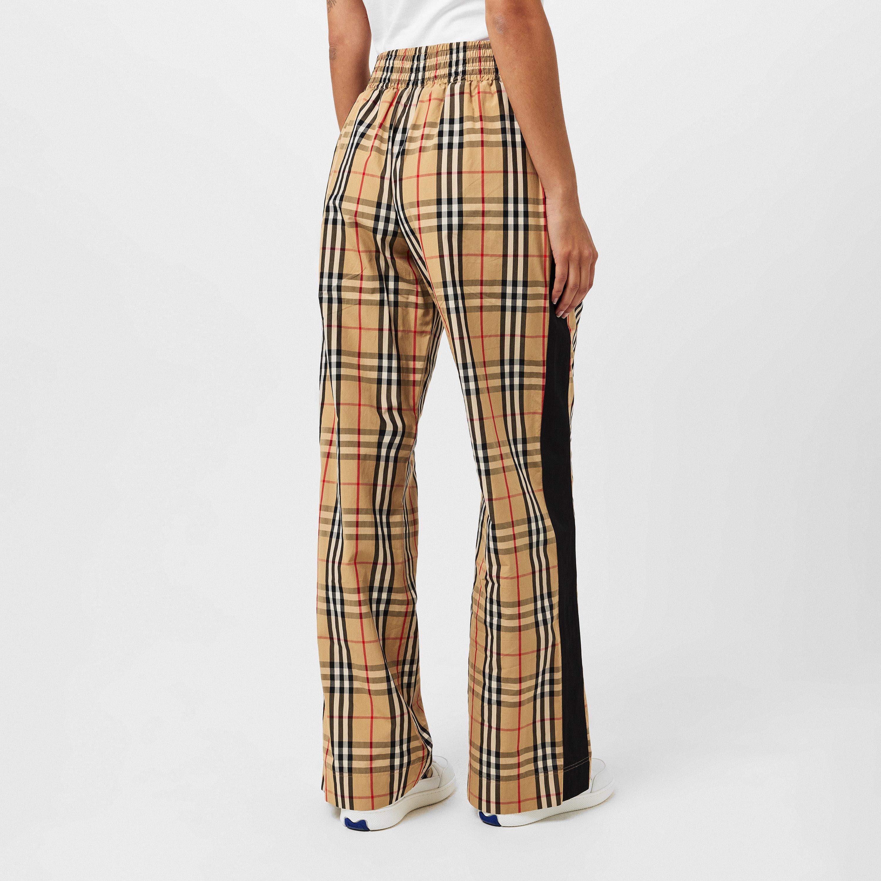 Burberry | Women's Check Wide Leg Trousers | Wide Leg Trousers