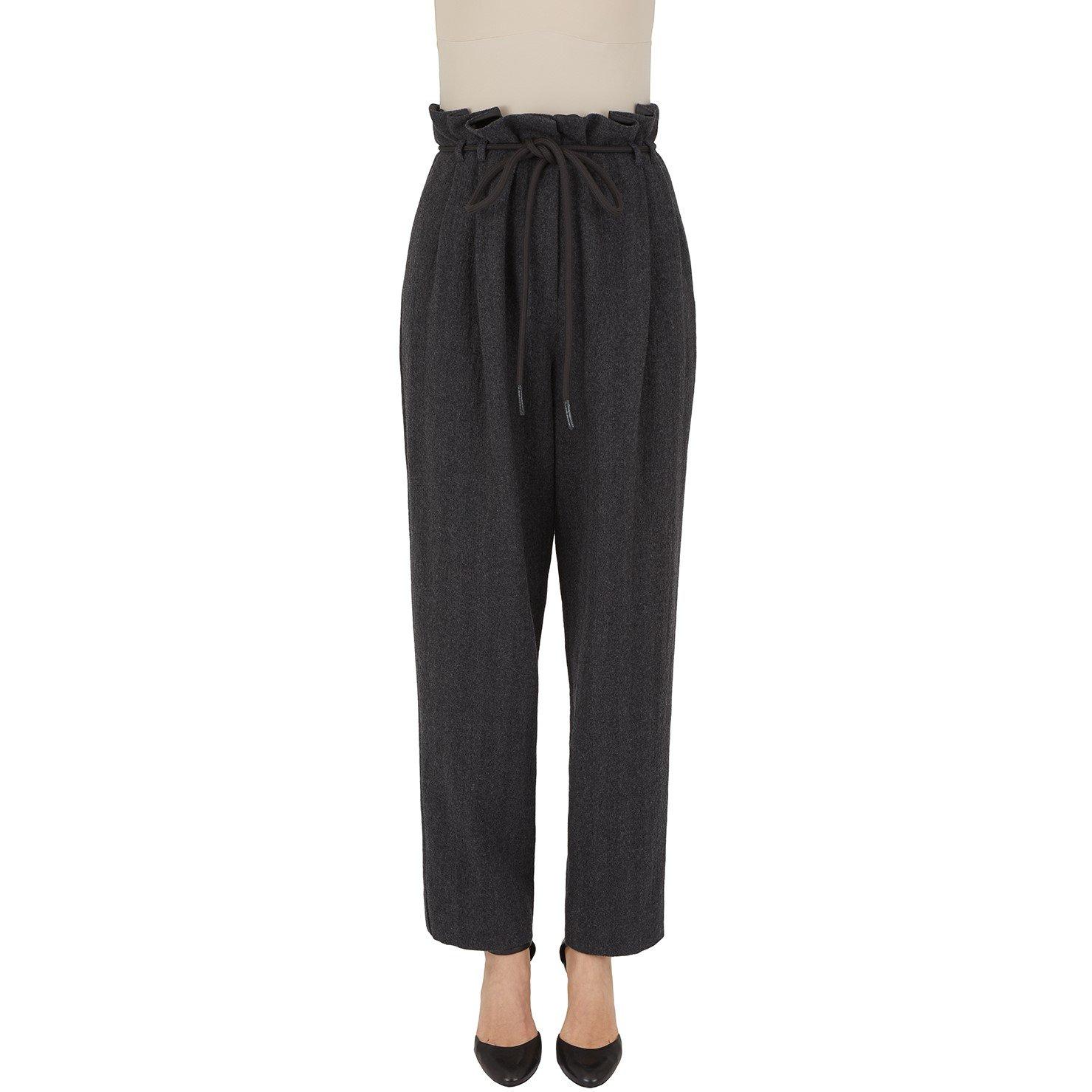 Emporio Armani Women's High Rise Trousers - Grigio - 16 (XL)
