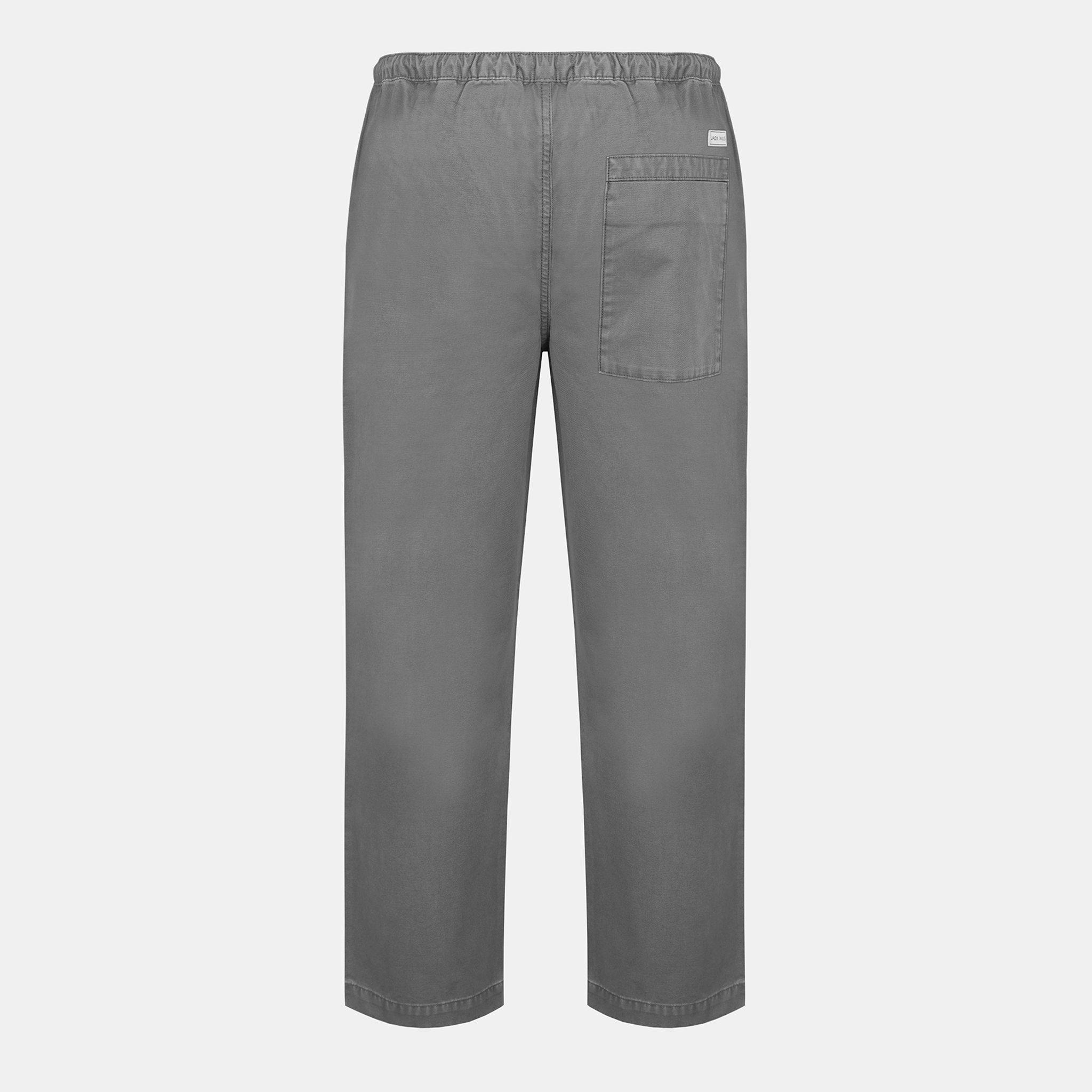 Washed Slate - Jack Wills - Men's Canvas Wide Leg Trousers - 2