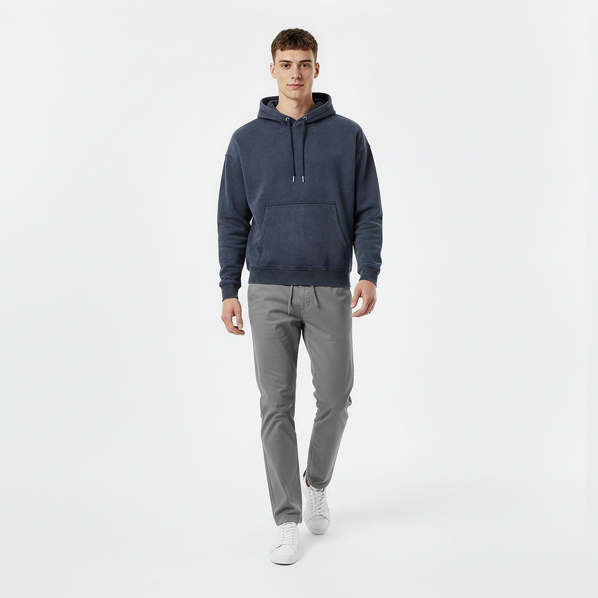 Washed Slate - Jack Wills - Men's Canvas Wide Leg Trousers - 5