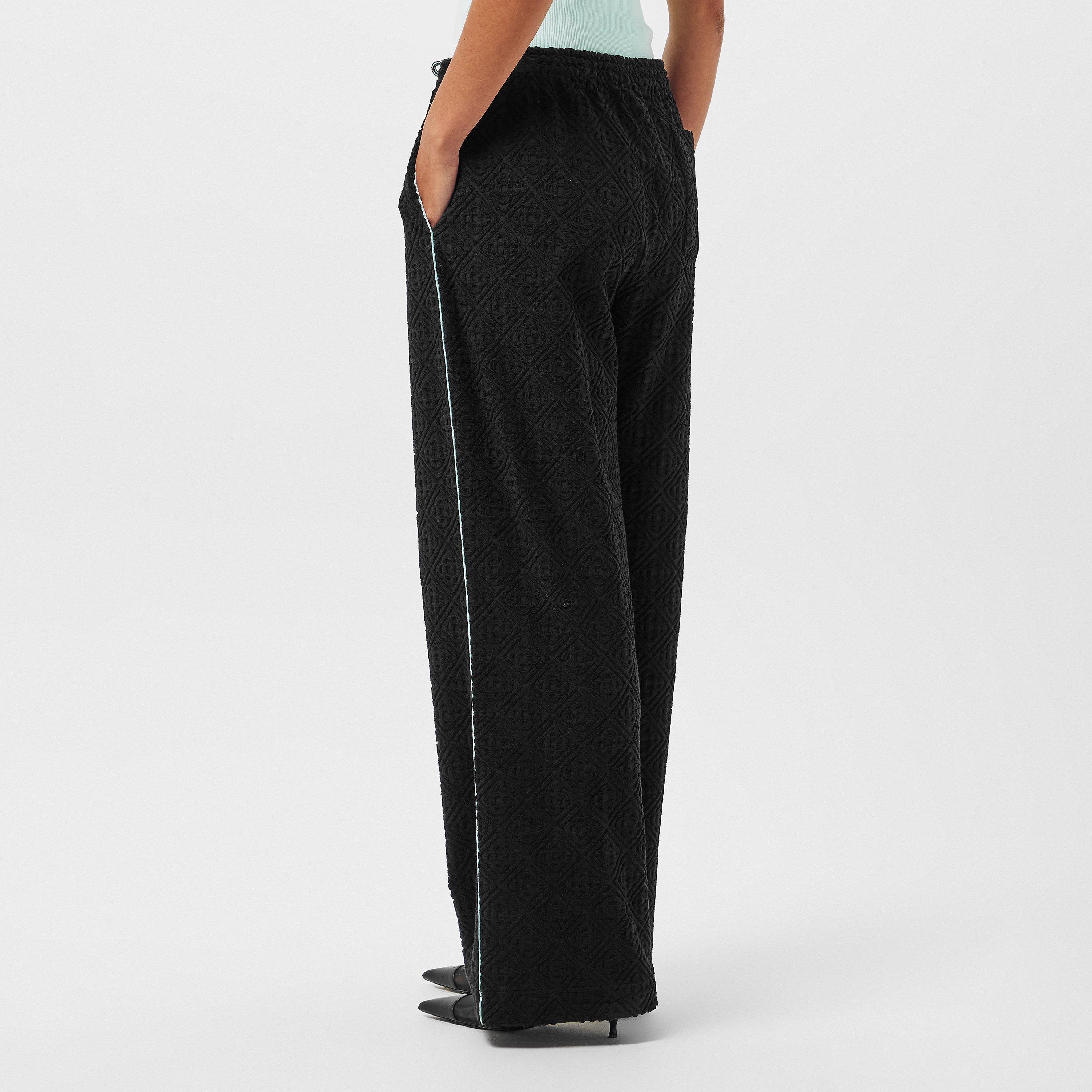 Black - Casablanca - Women's Casa Towelling Wide Leg Trousers - 4