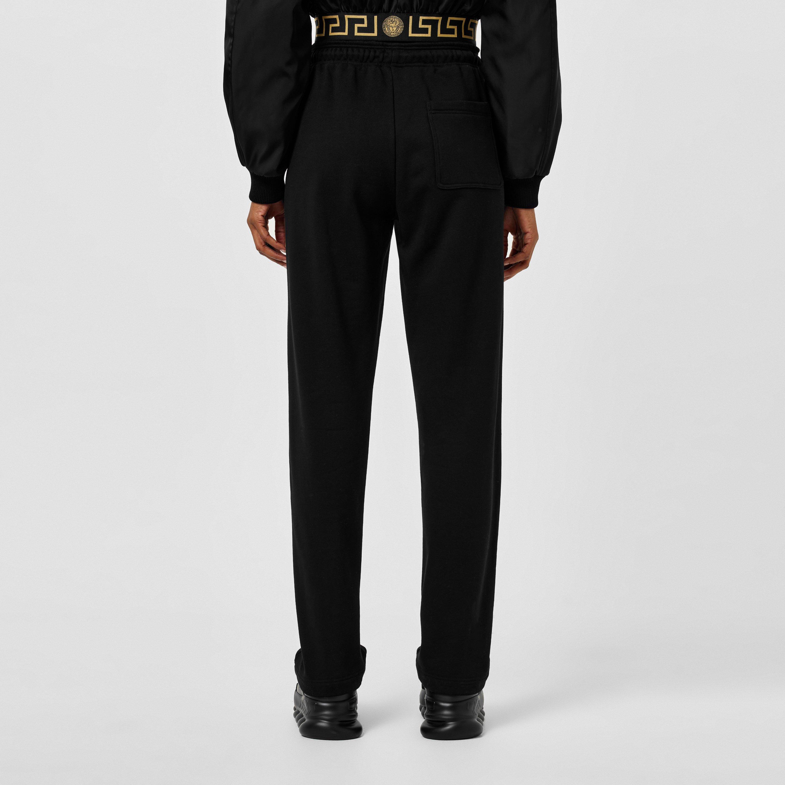 Black/Gold - Versace - Women's Medusa Open Hem Jersey Joggers - 3