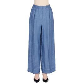 Emporio Armani Wide Leg Linen Trousers