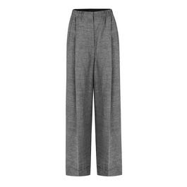 Emporio Armani Wide Leg Linen Trousers