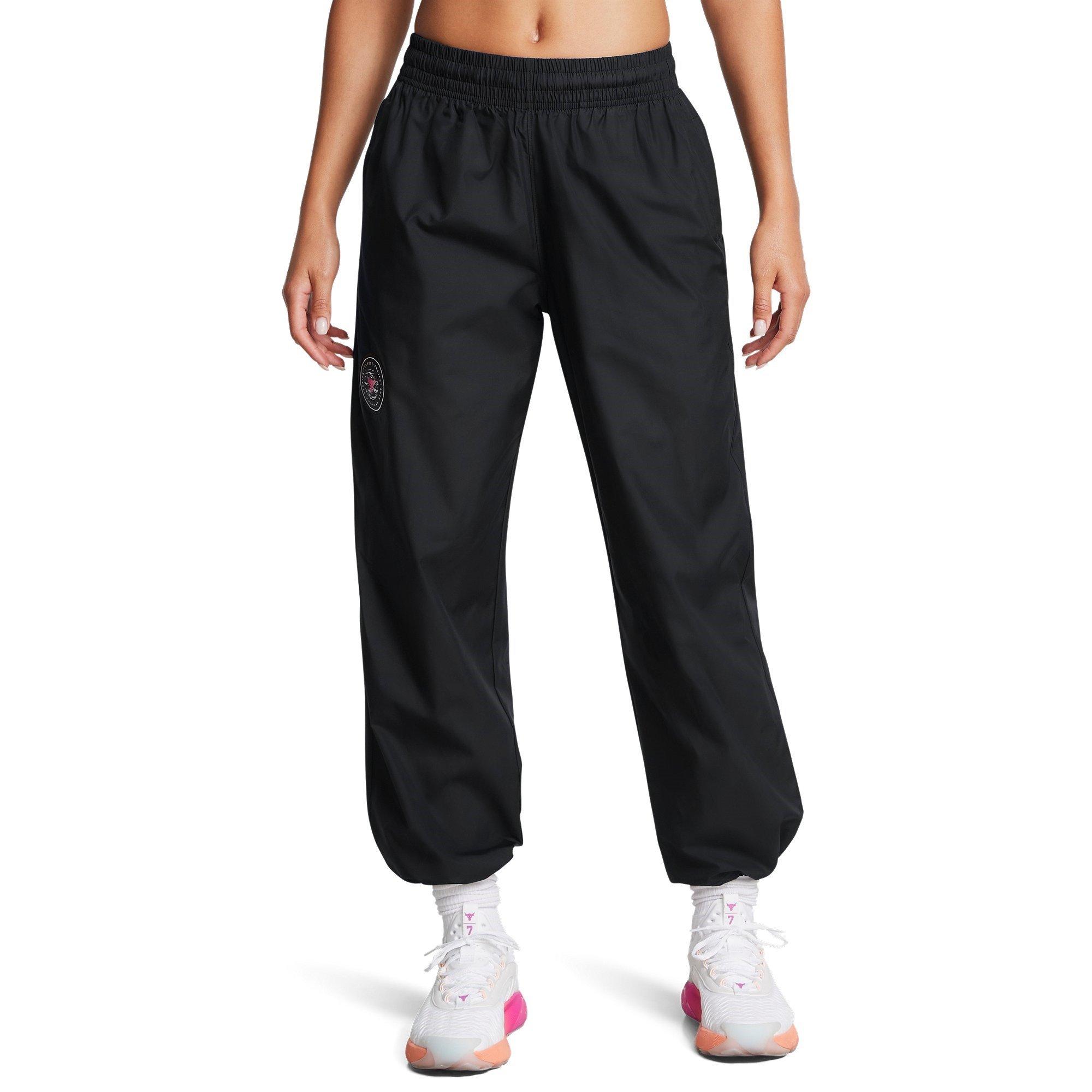 Schwarz - Under Armour - Open Hem Poly Tracksuit Joggers - 3