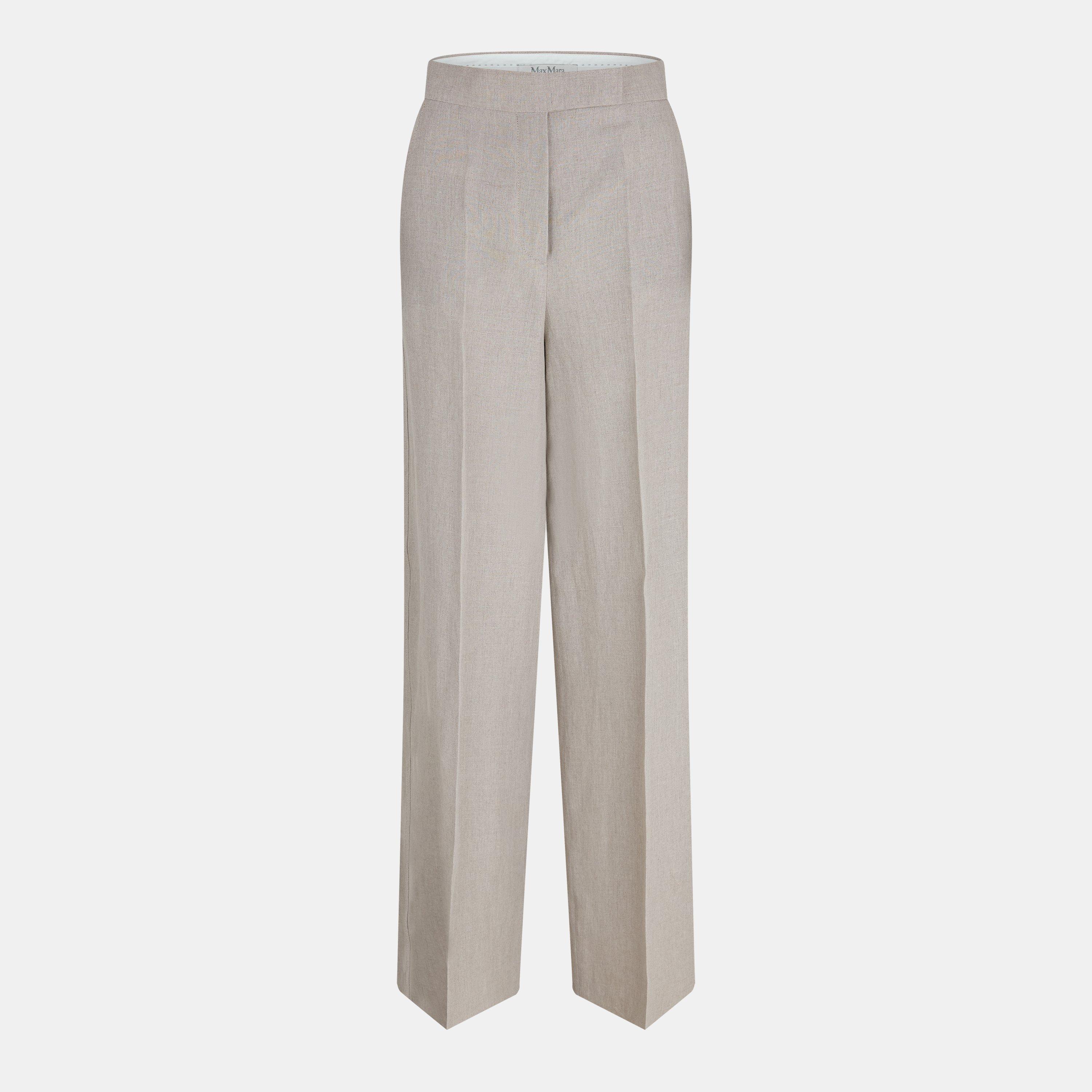 Max Mara Sequoia Trouser - Beige - Size UK 8