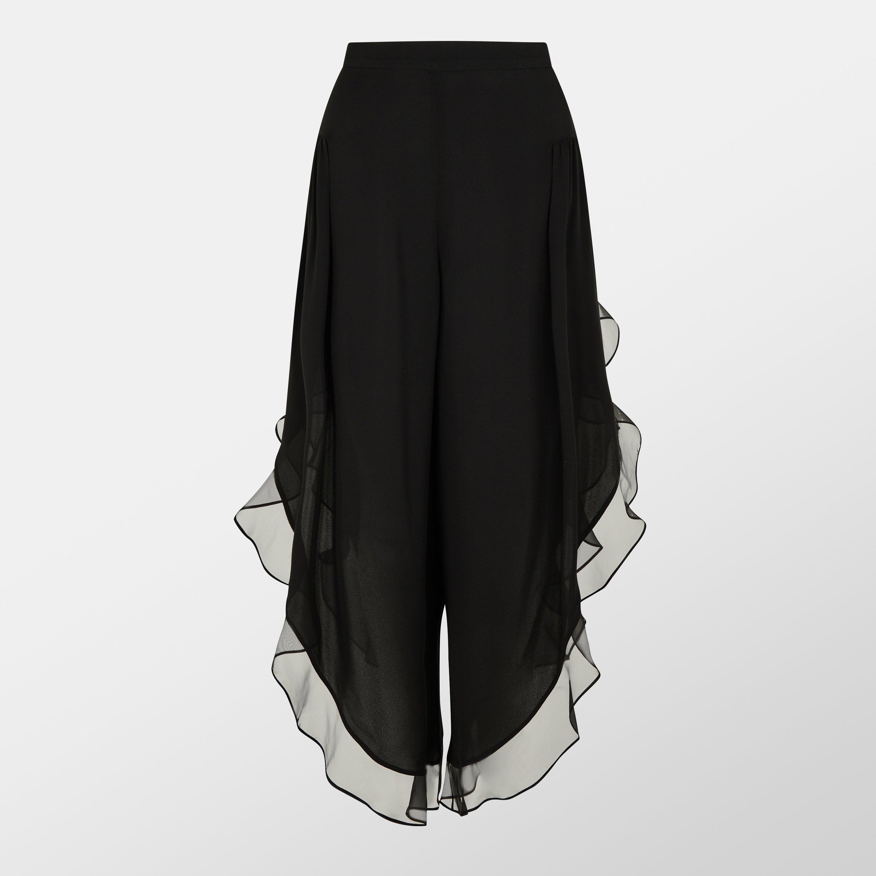 Valentino Georgette Balloon Trousers - Nero - Size 8 (XS)
