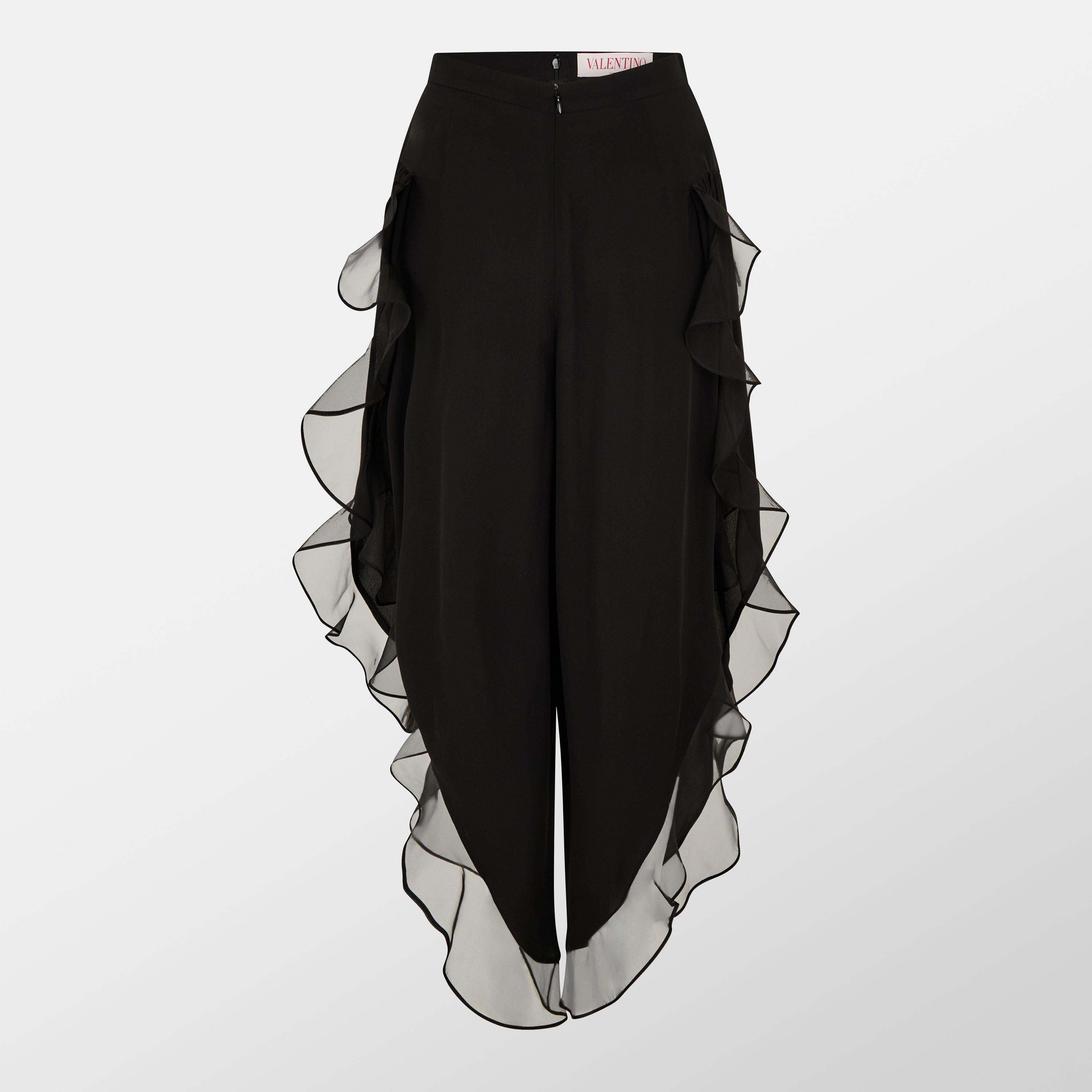 Nero - Valentino - Georgette Balloon Trousers - 2
