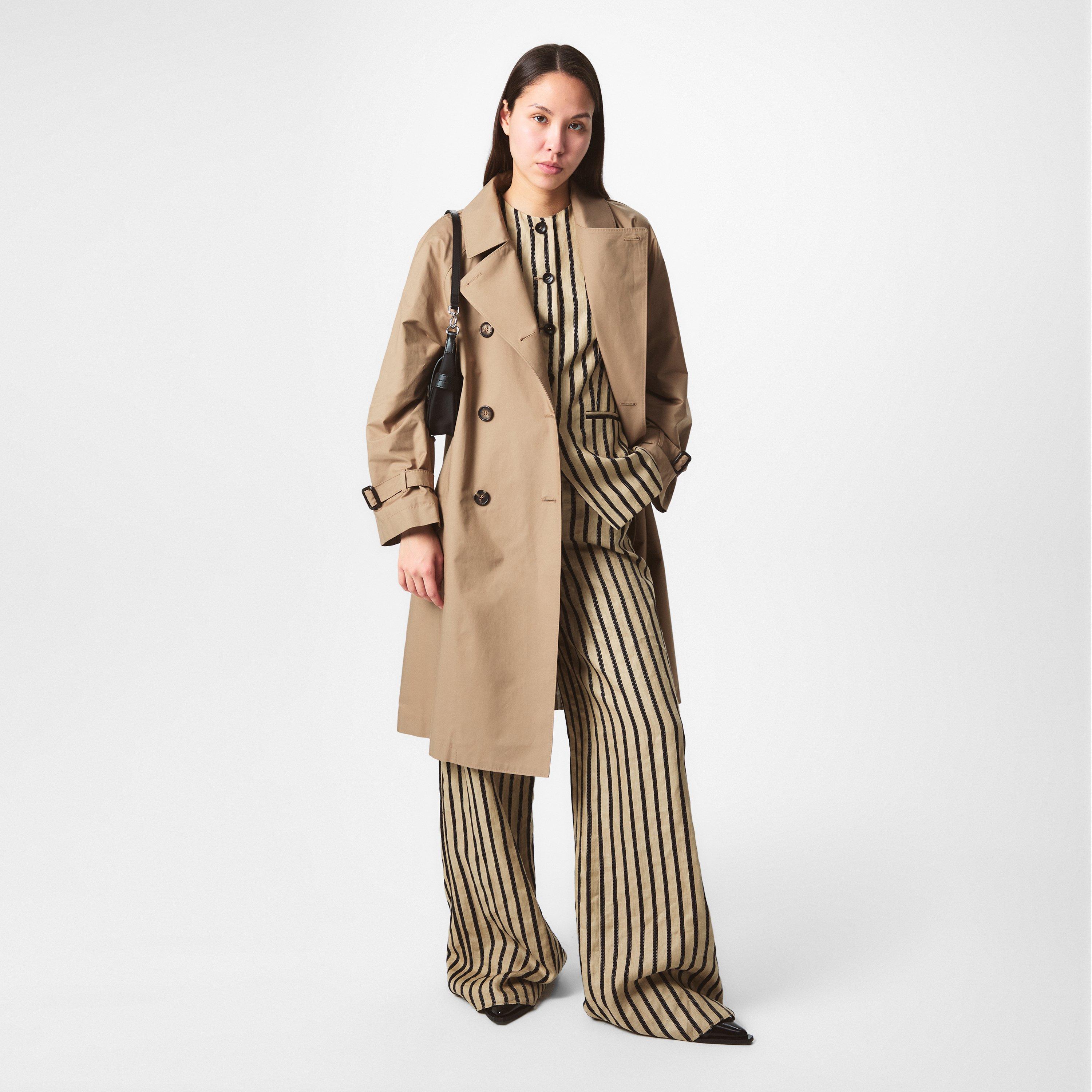 Sand - Max Mara - Cestino Striped Palazzo Trousers - 6