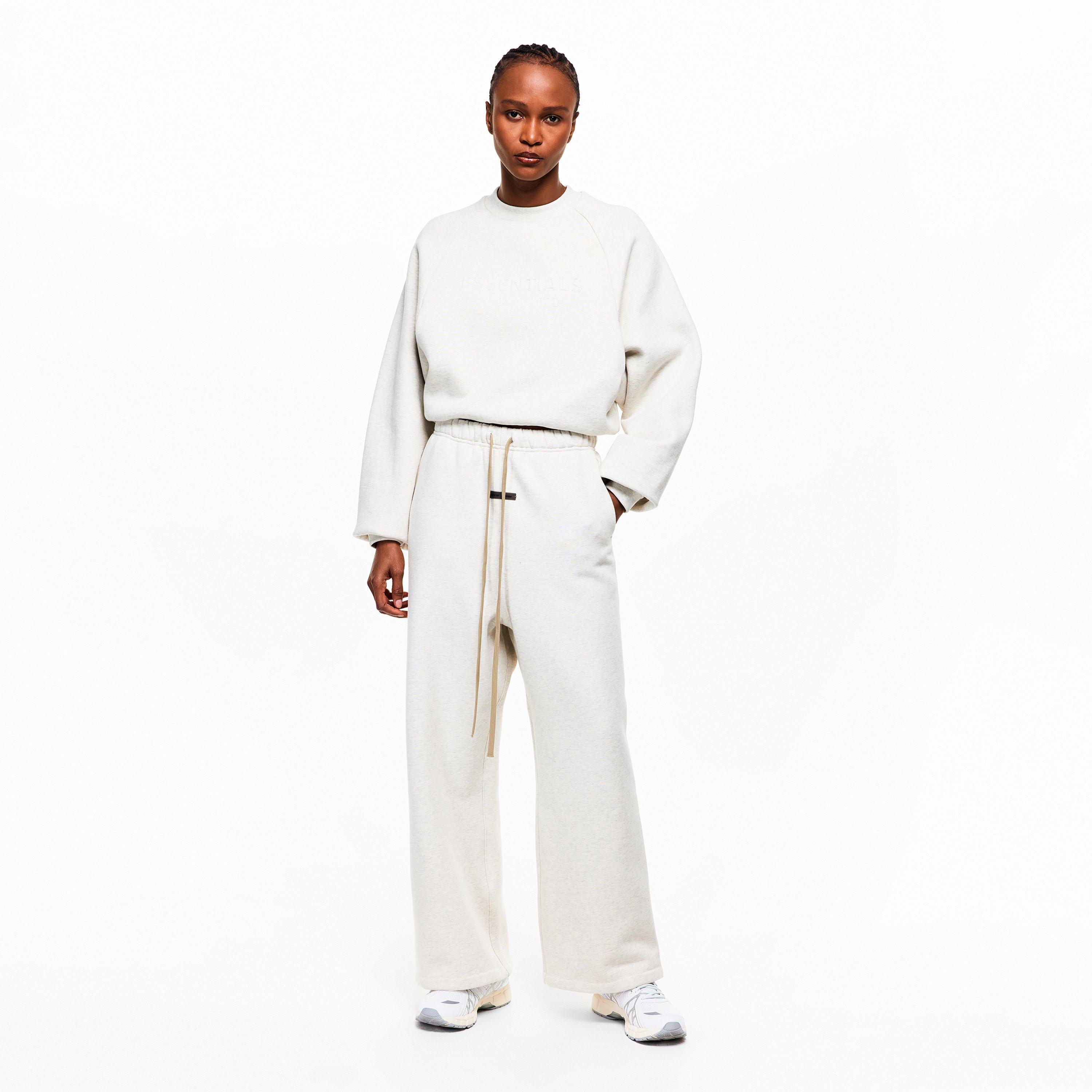 Oatmeal - Fear Of God Essentials - Women's Open Hem Fleece Joggers - 5