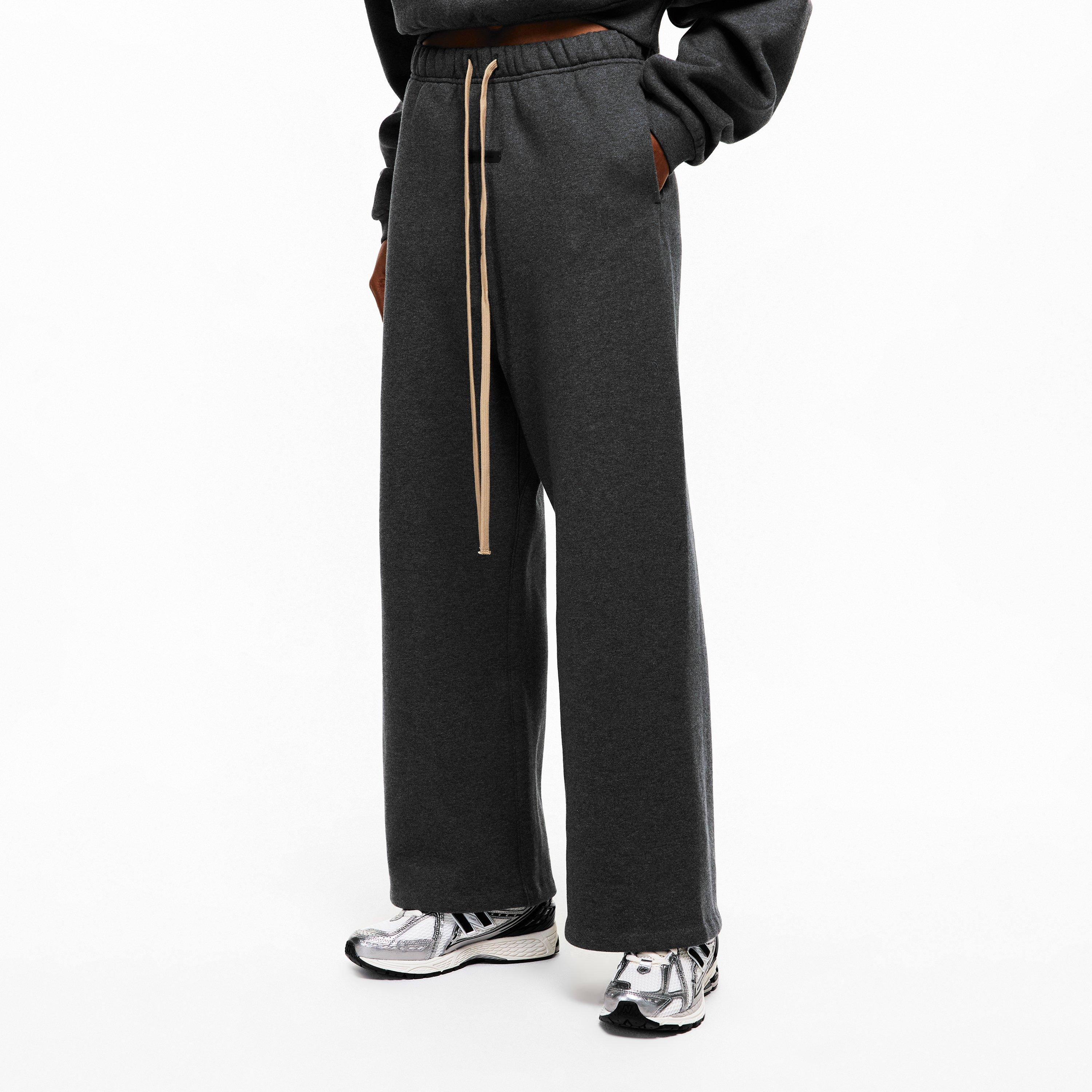 Charcoal - Fear Of God Essentials - Women's Open Hem Fleece Joggers - 3