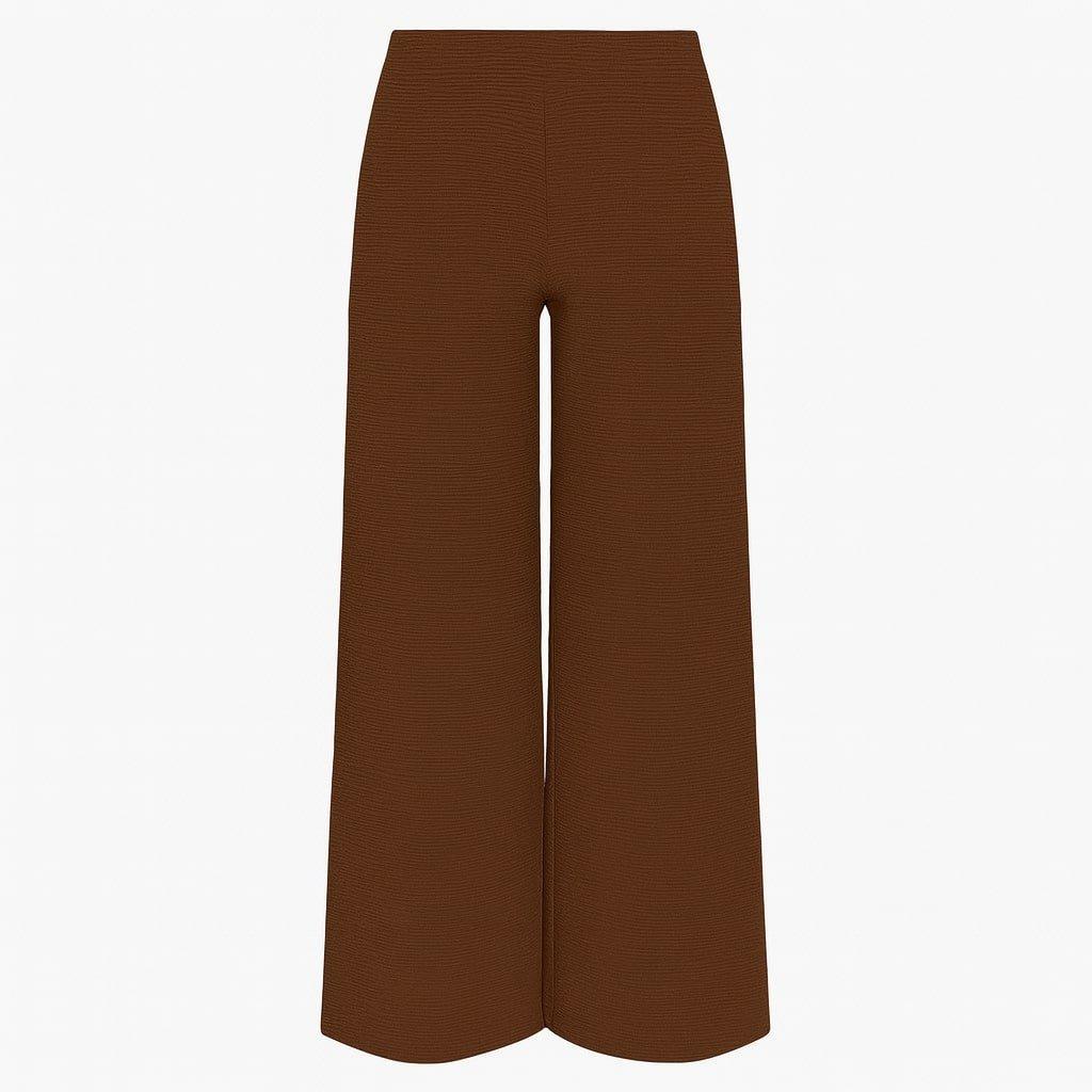 Chocolate - I Saw It First - Textured Wide Leg Trouser - 1