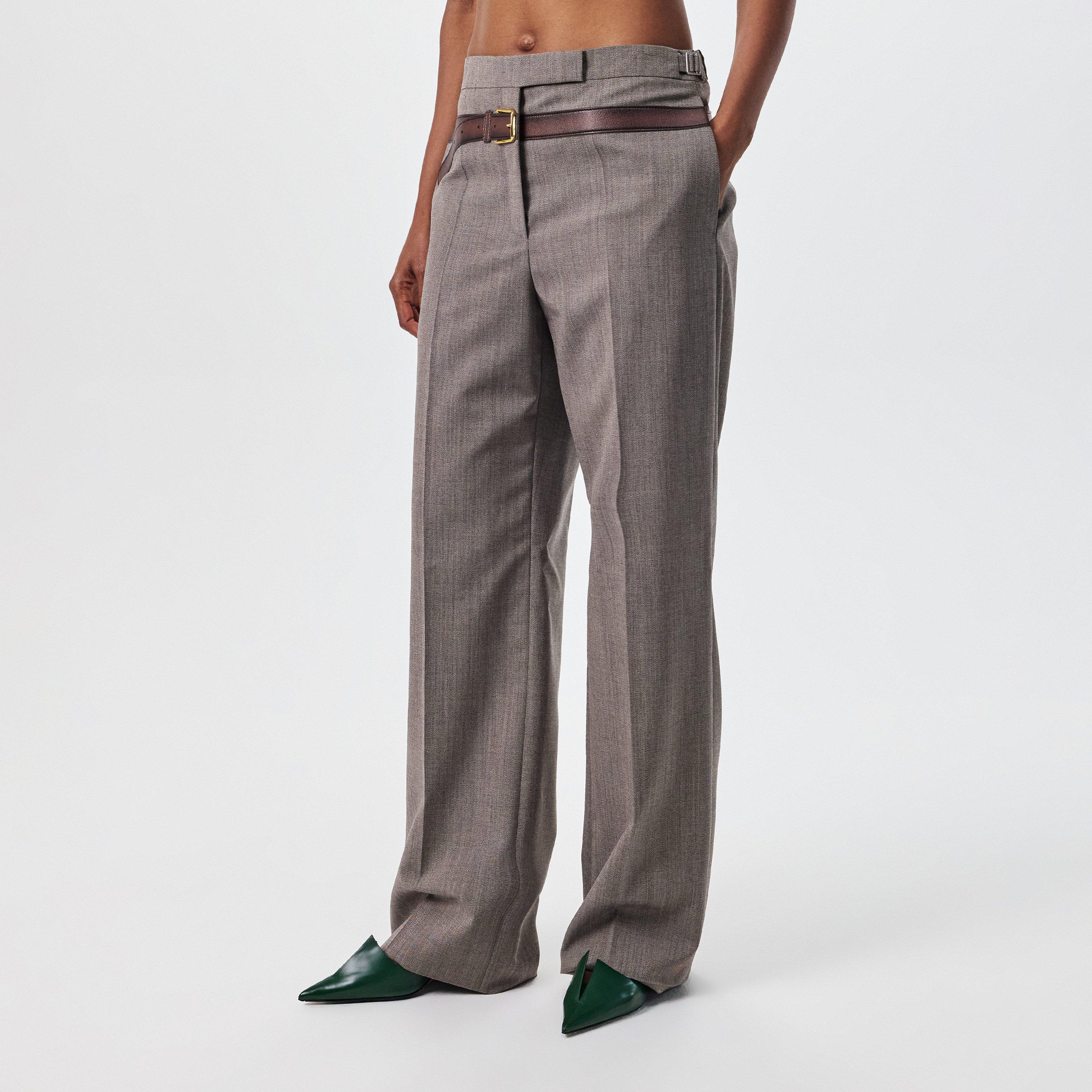 ARGILLA - Prada - Women's Trompe High-Rise Wide Leg Trousers - 3